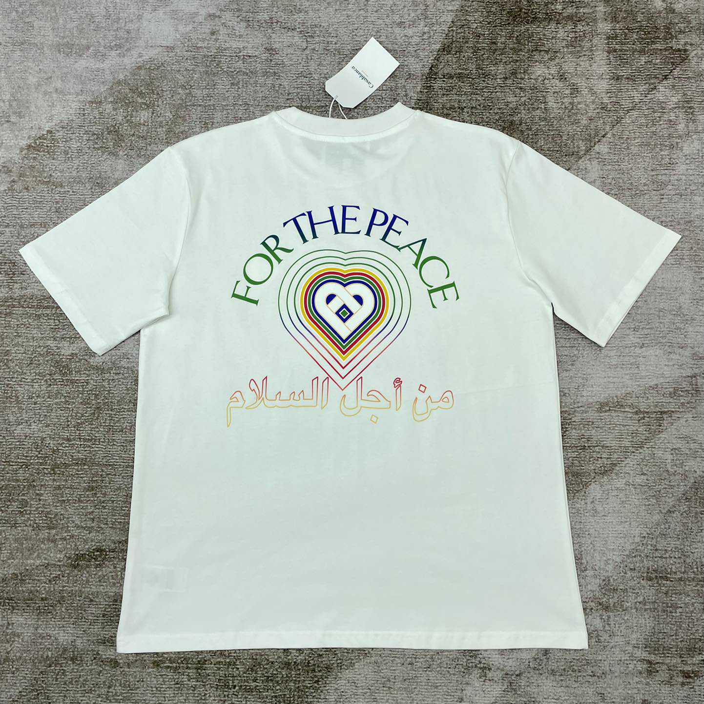 Casablanca For The Peace Gradient Printed T-Shirt 'White' CA5073 - FashionPlug