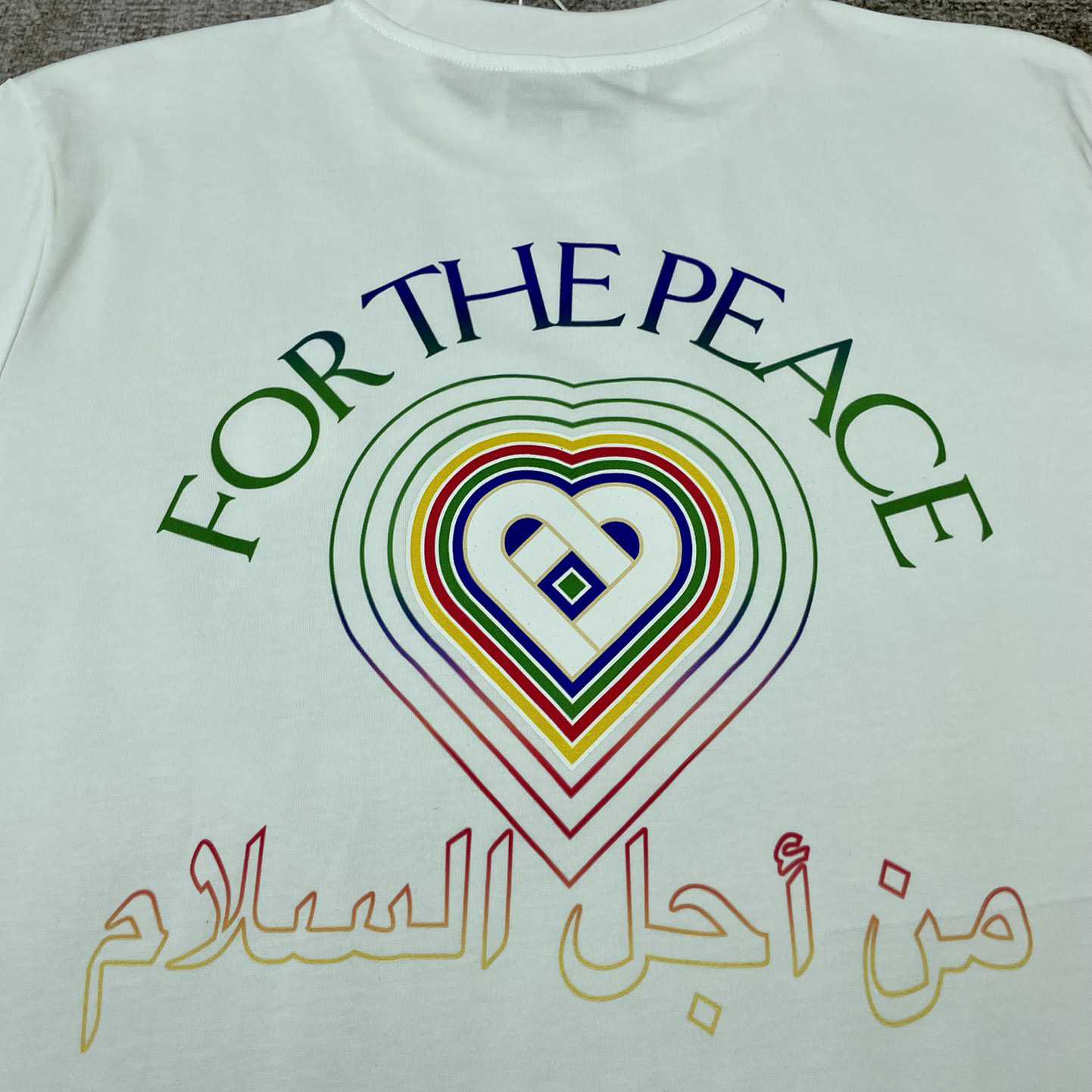 Casablanca For The Peace Gradient Printed T-Shirt 'White' CA5073 - FashionPlug