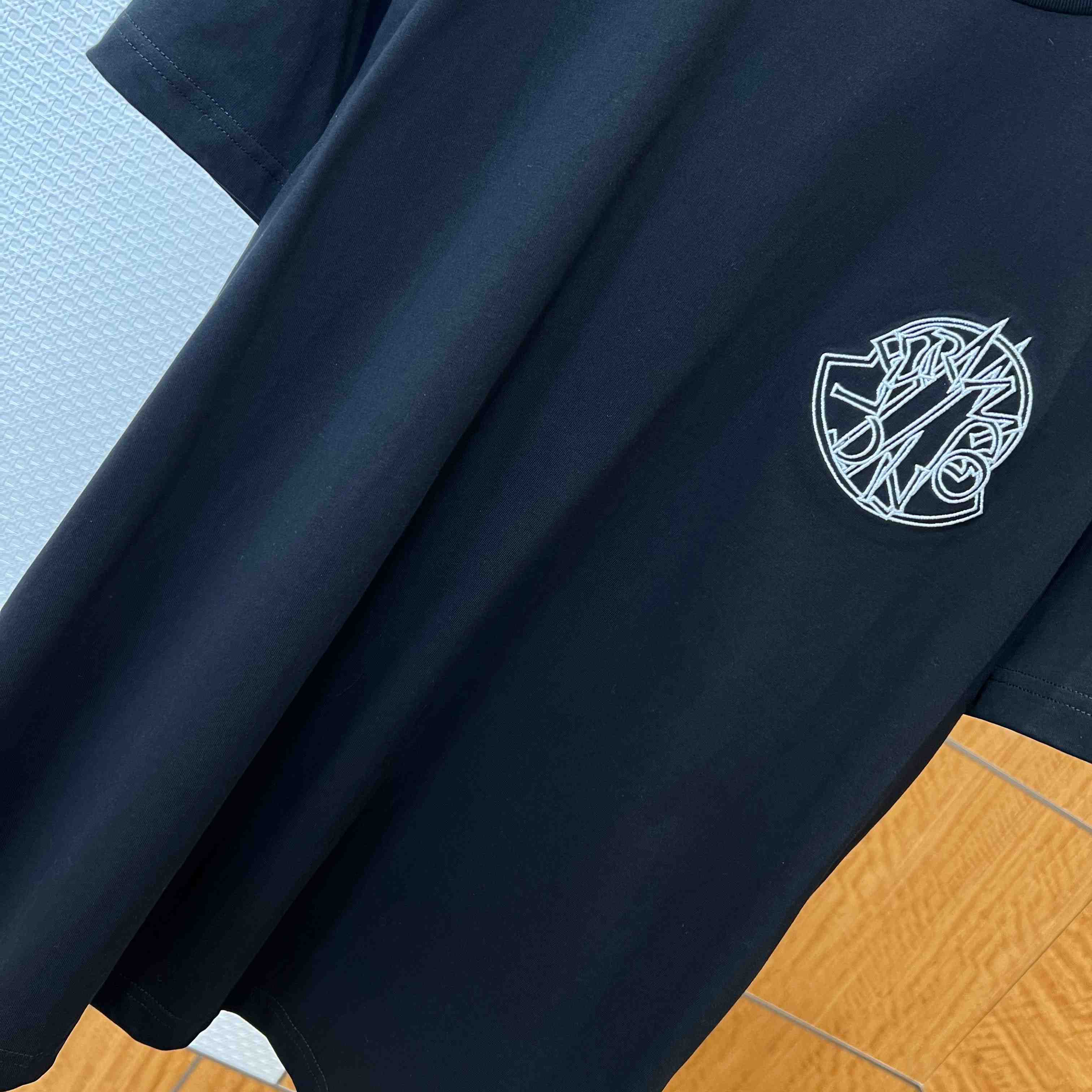 Moncler Overlapped Logo Cotton T-shirt - FashionPlug