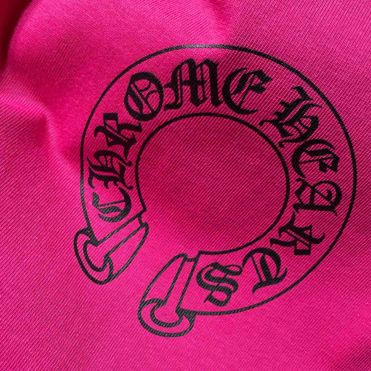 Chrome Hearts  Pink And Black Baseball Tee - FashionPlug