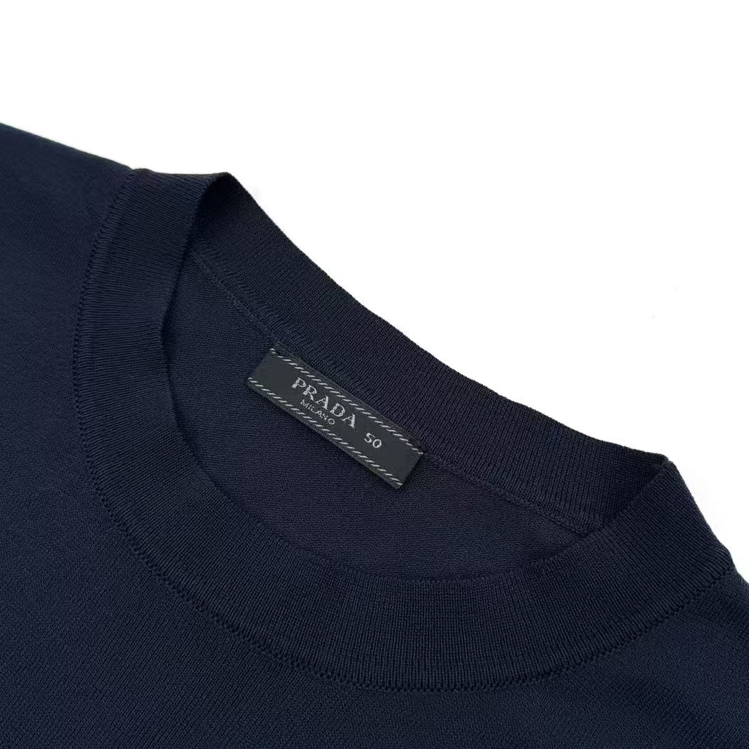 Prada Cotton Crew-Neck Sweater - FashionPlug