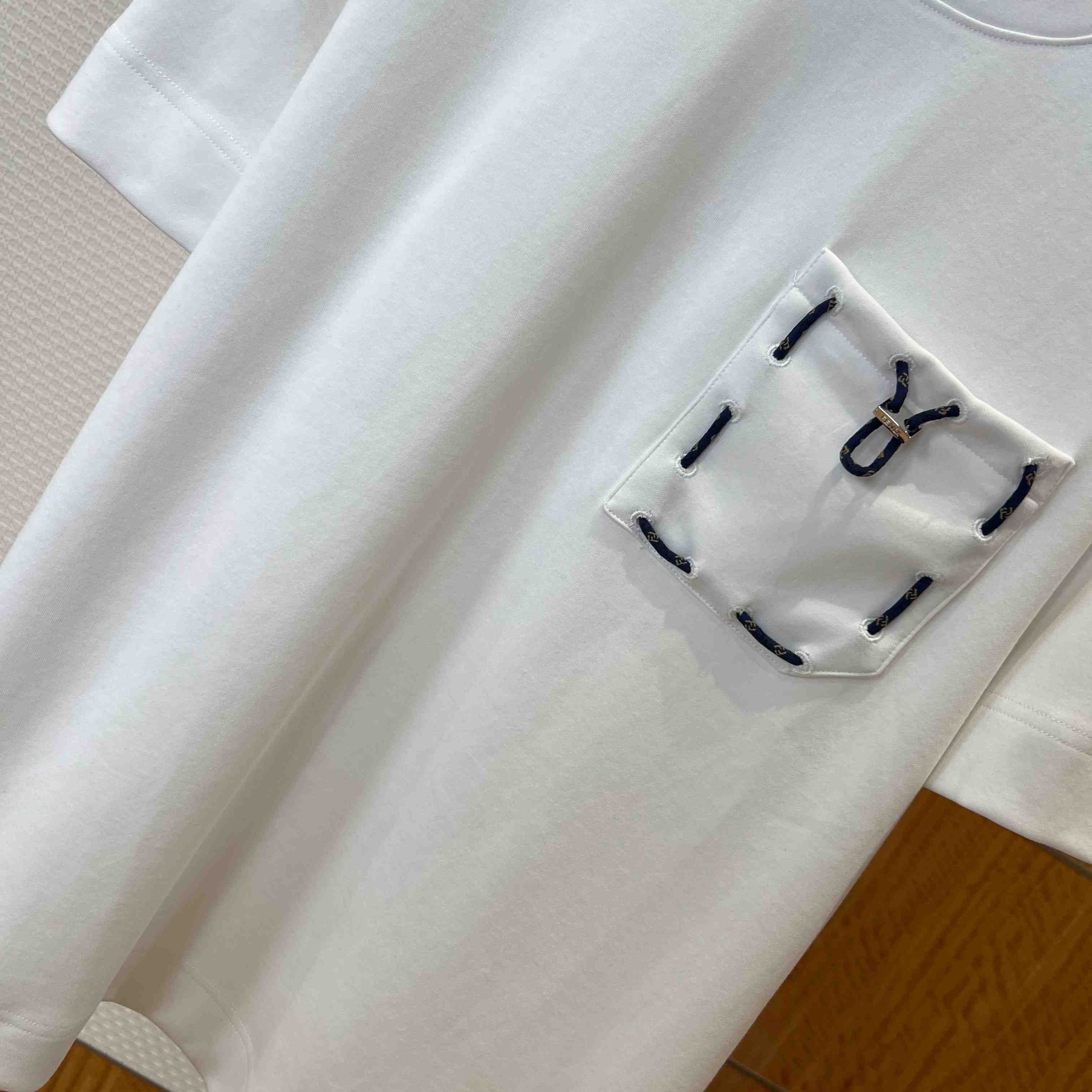 Fendi White Cotton T-shirt - FashionPlug