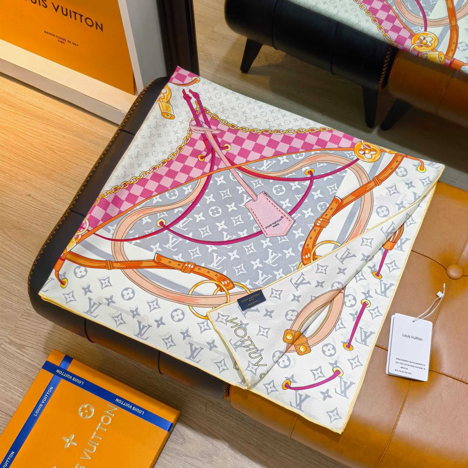 Louis Vuitton Flower And Straps Square 90 M94977 - FashionPlug