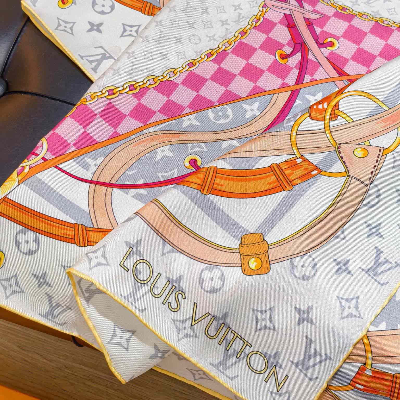 Louis Vuitton Flower And Straps Square 90 M94977 - FashionPlug