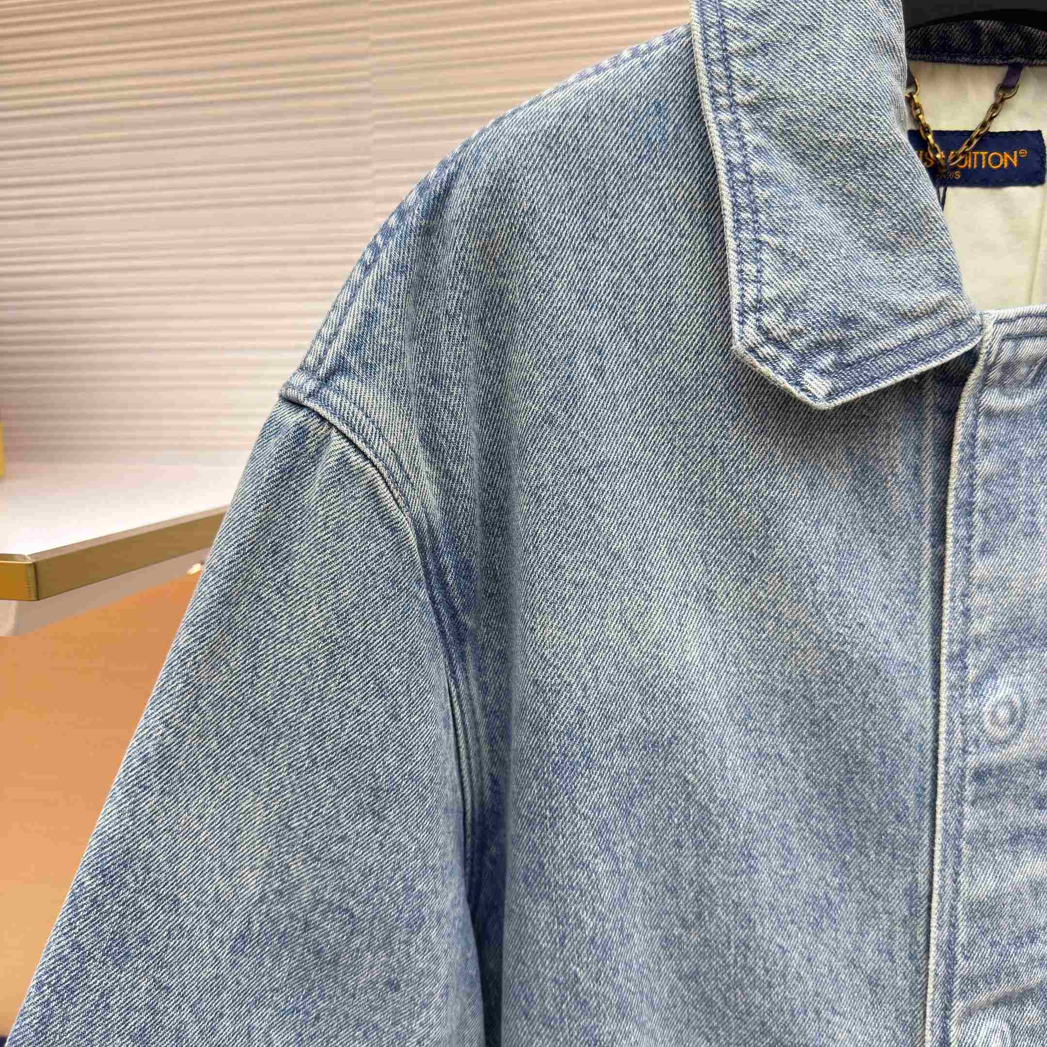Louis Vuitton Short Sleeve Denim Workwear Shirt - FashionPlug
