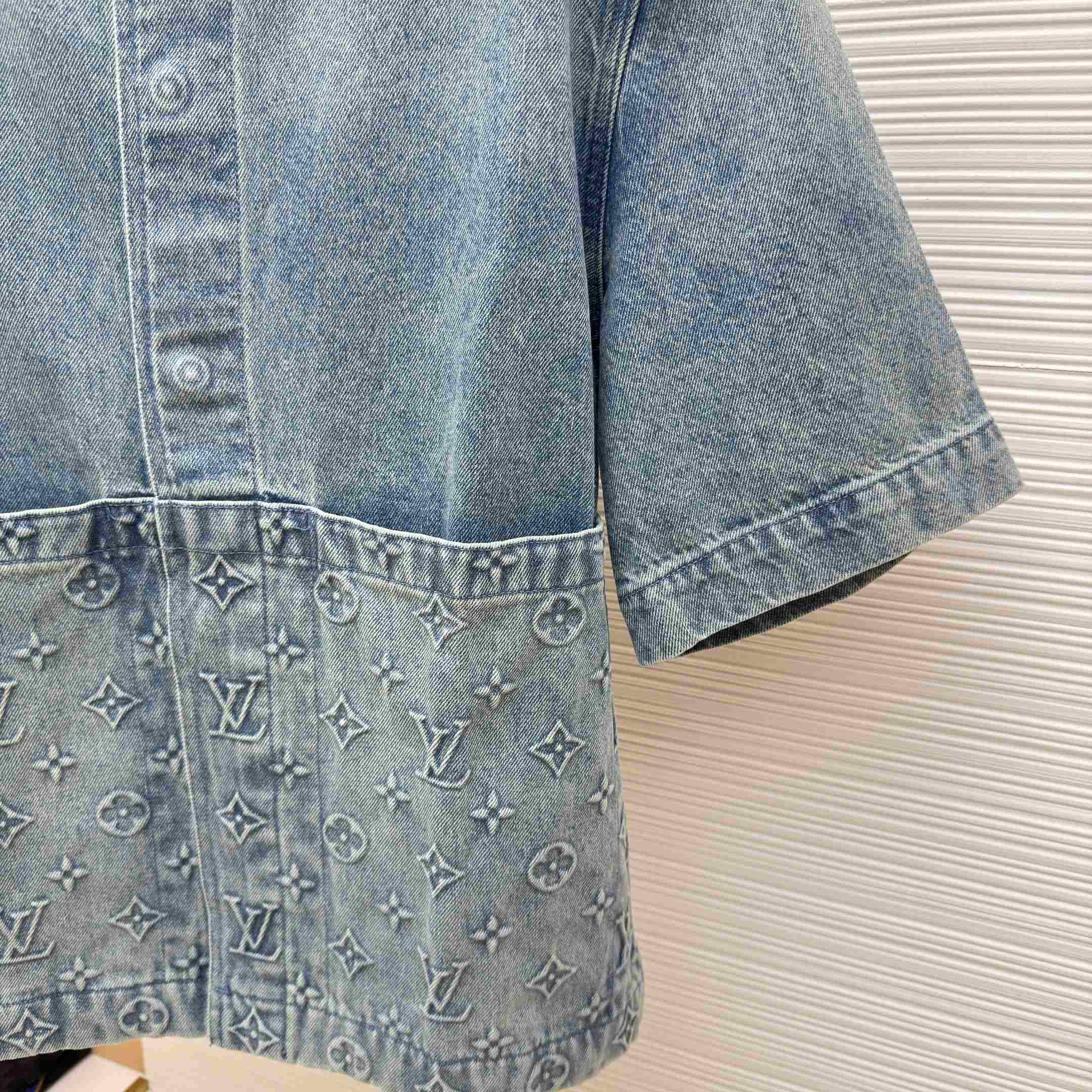 Louis Vuitton Short Sleeve Denim Workwear Shirt - FashionPlug
