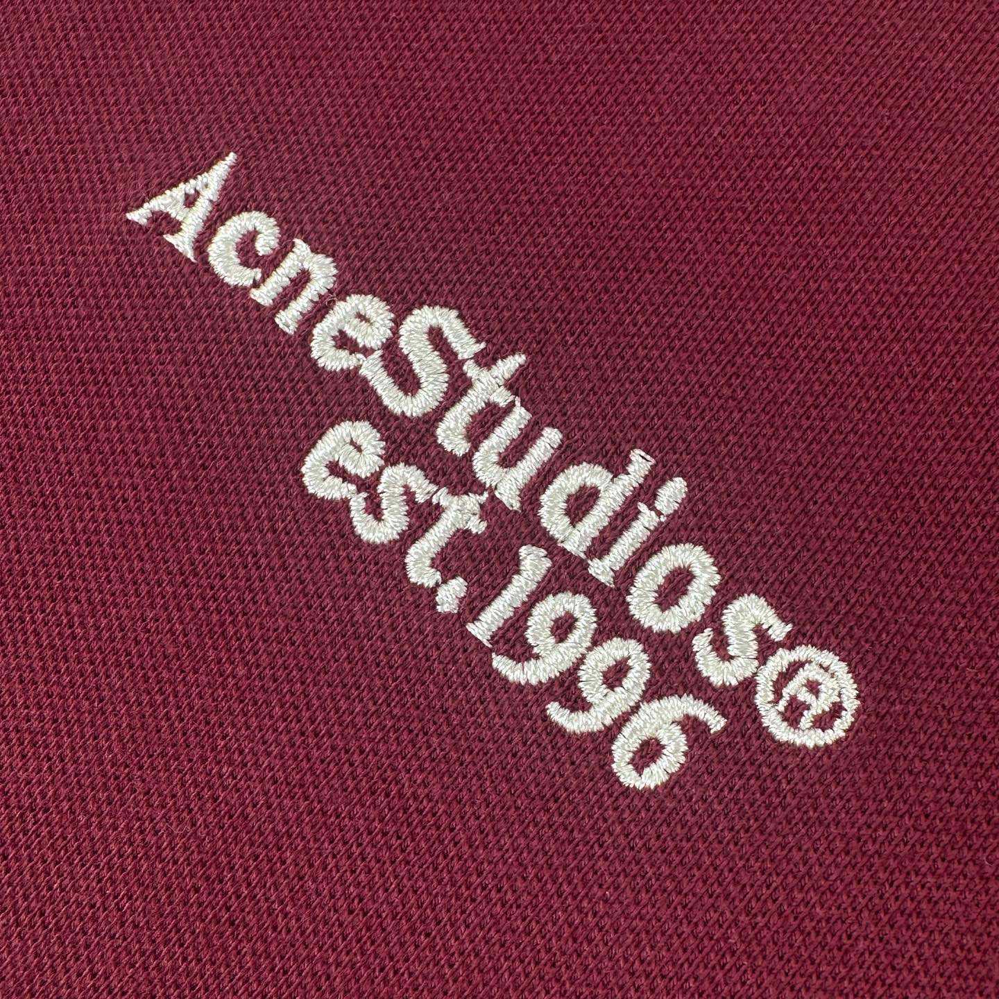 Acne Studios Washed Logo Polo - FashionPlug