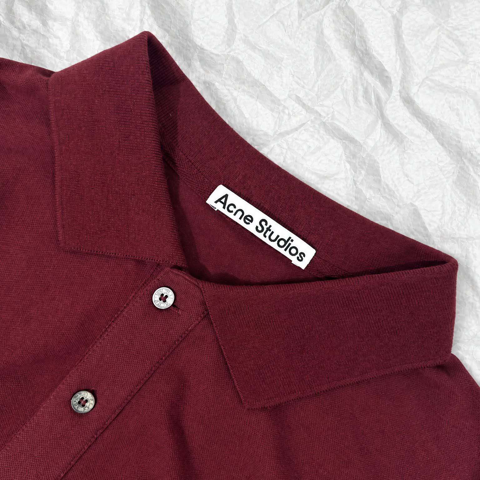 Acne Studios Washed Logo Polo - FashionPlug