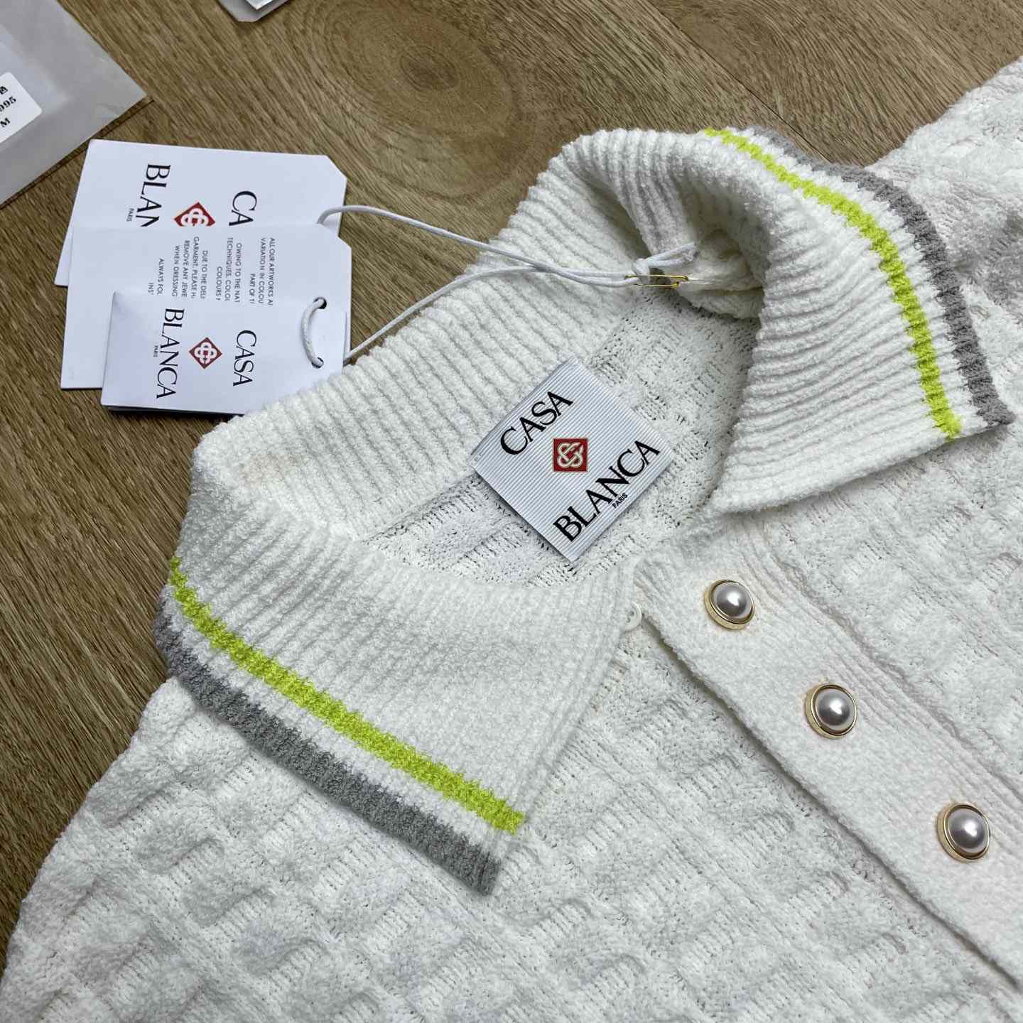 Casablanca  Tennis Boucle Polo Shirt Z6042 - FashionPlug