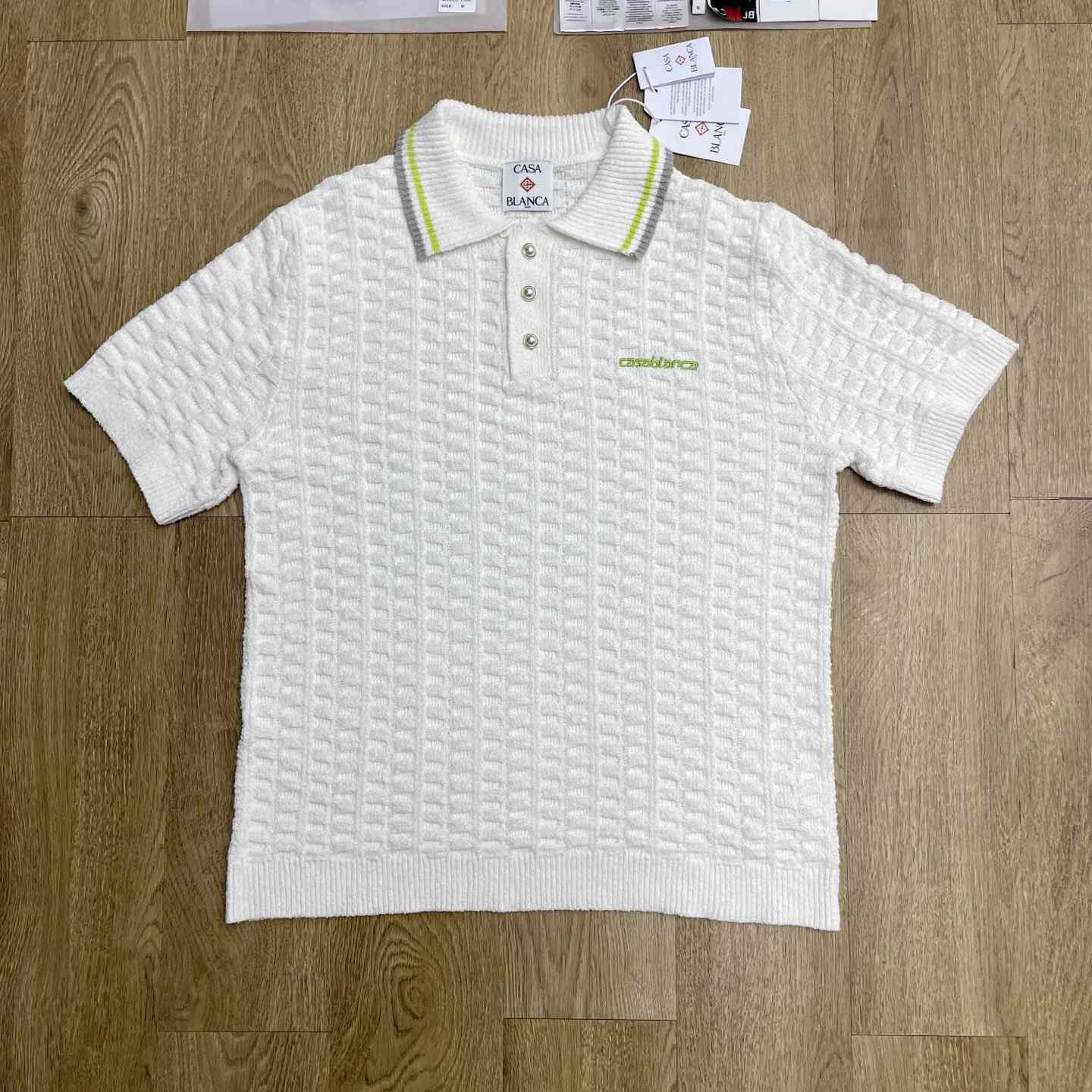 Casablanca  Tennis Boucle Polo Shirt Z6042 - FashionPlug