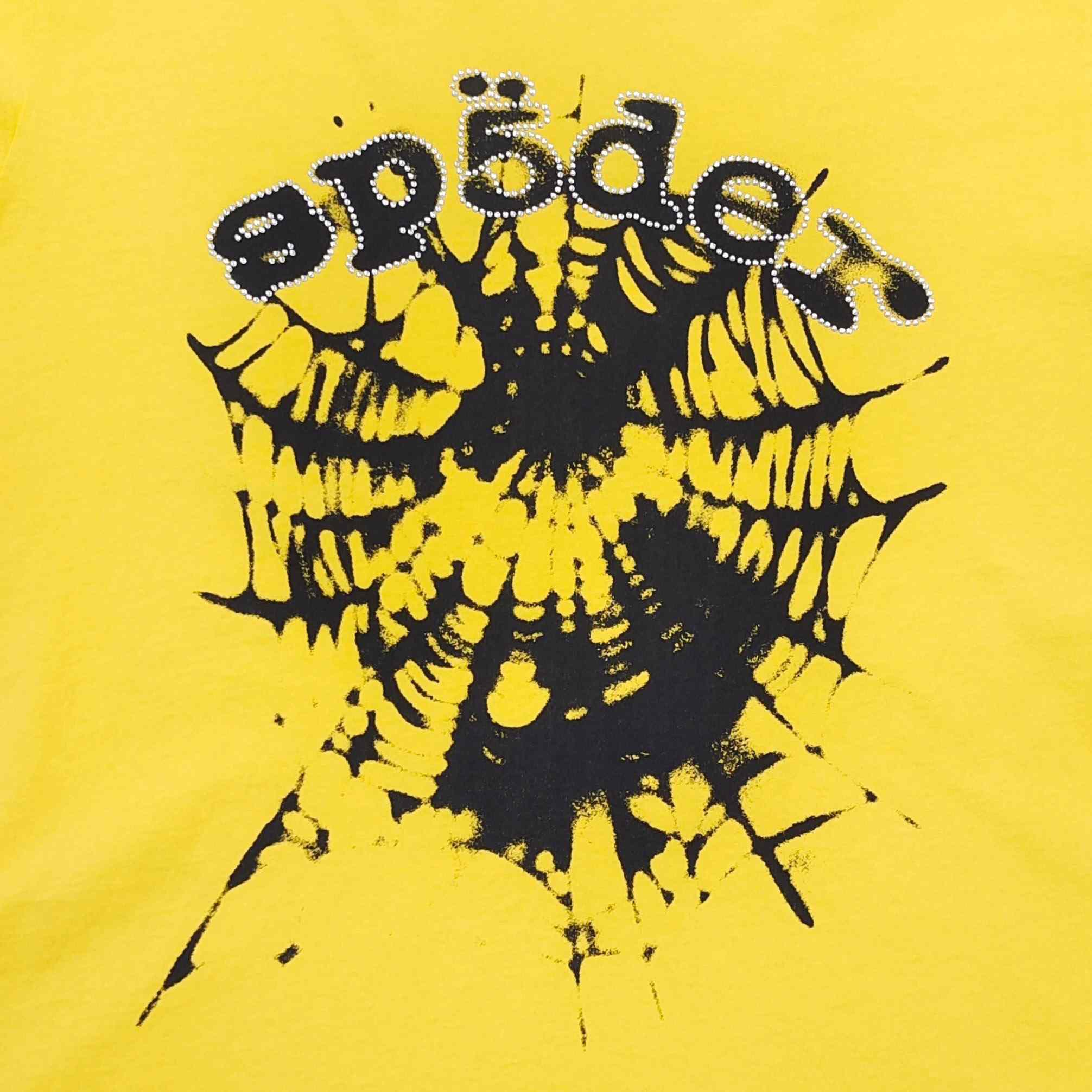 Sp5der Scattered Og Web V2 Tee 'Yellow' - FashionPlug