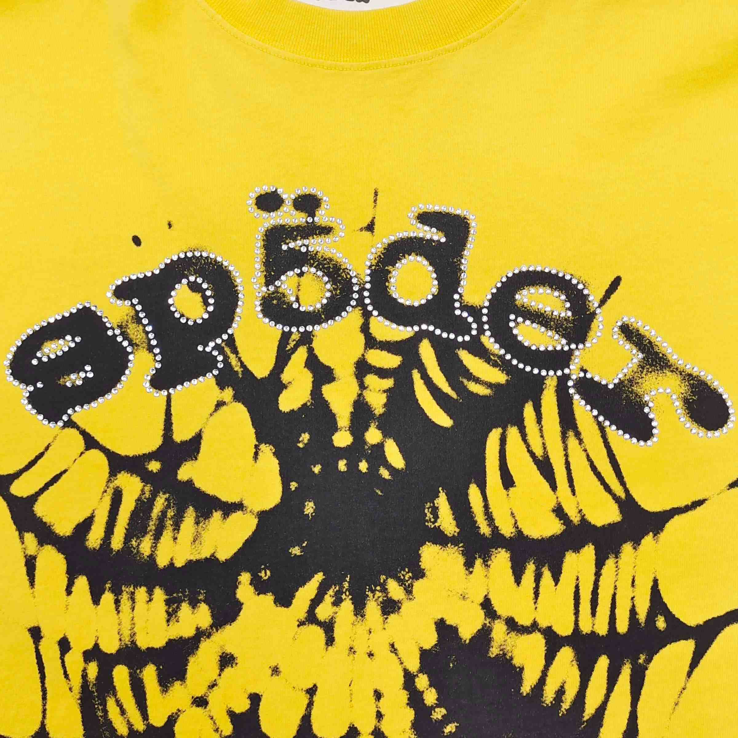 Sp5der Scattered Og Web V2 Tee 'Yellow' - FashionPlug
