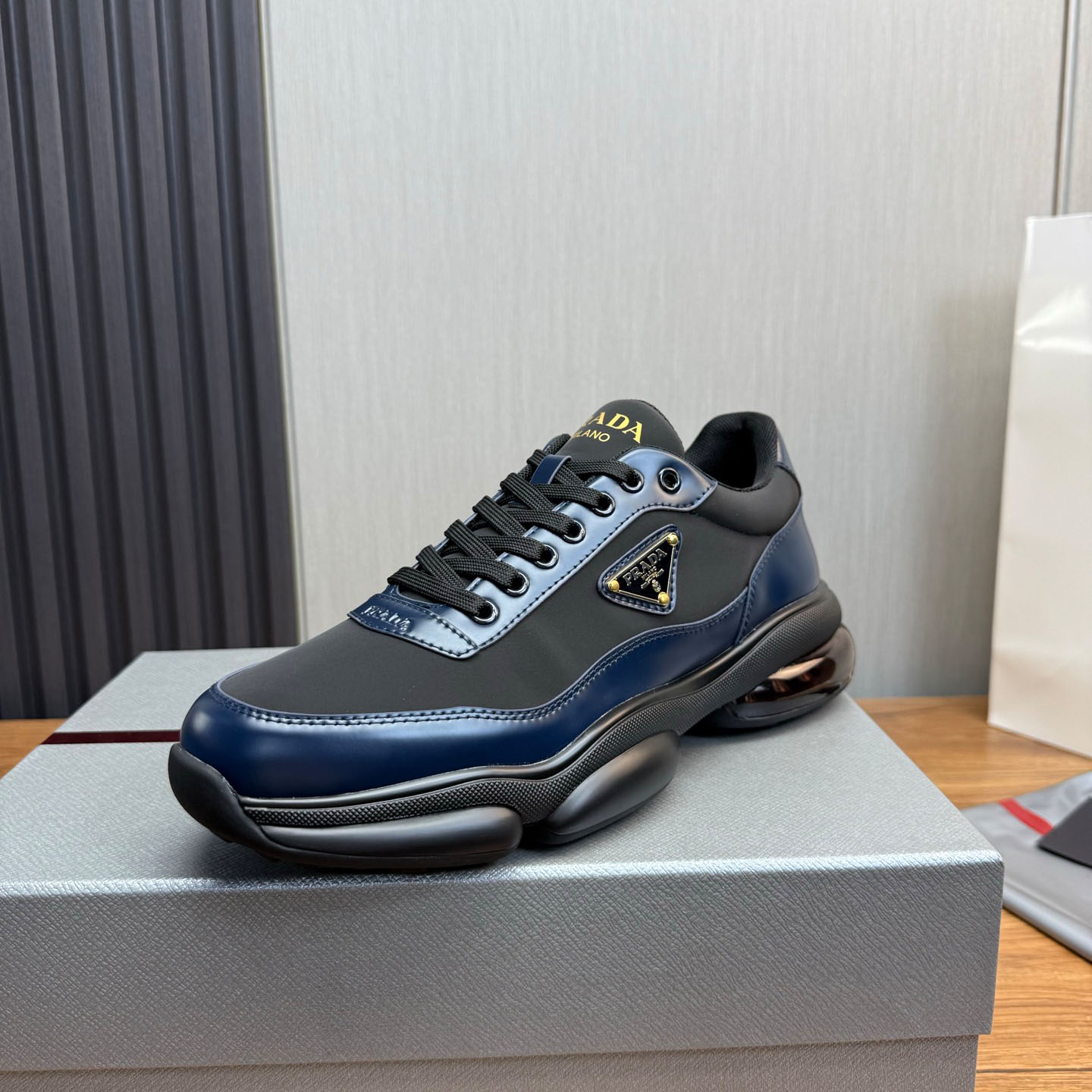Prada Leather Sneakers - FashionPlug