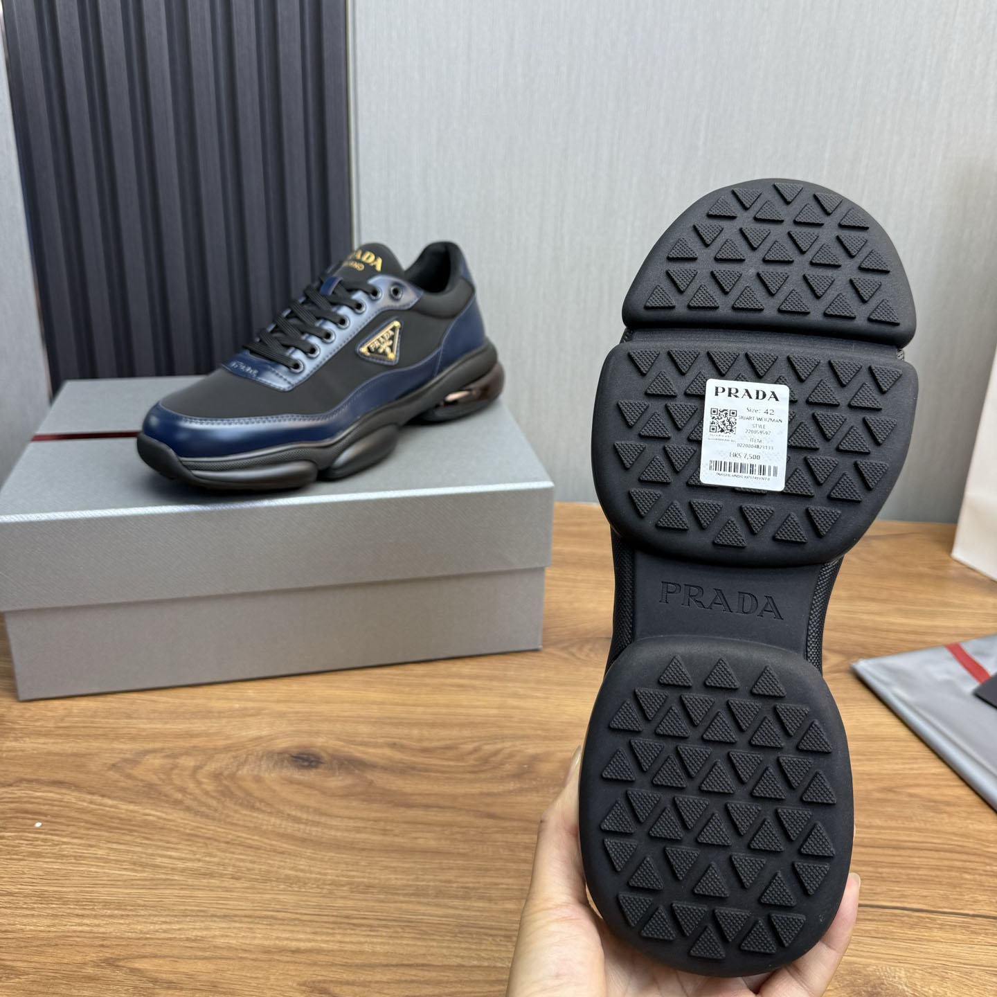 Prada Leather Sneakers - FashionPlug