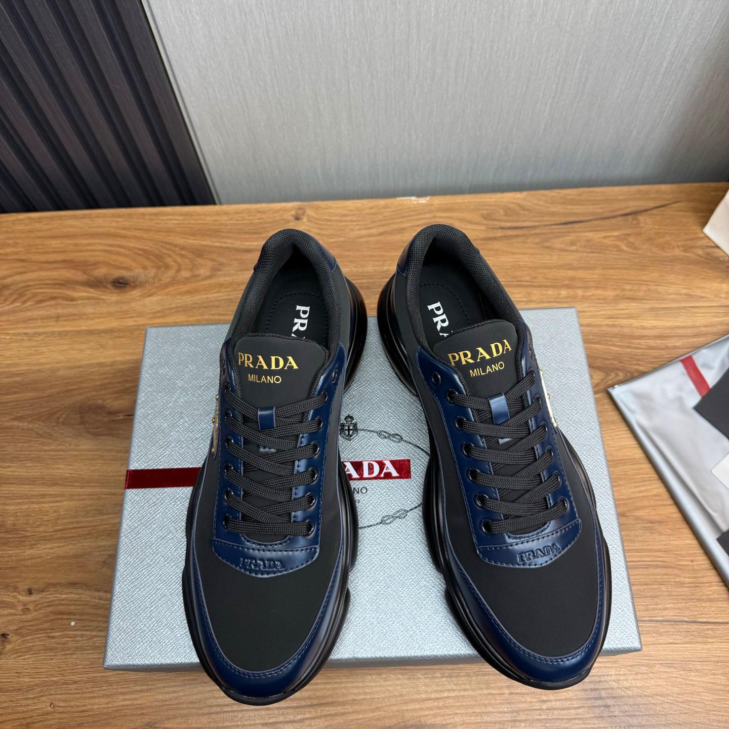 Prada Leather Sneakers - FashionPlug
