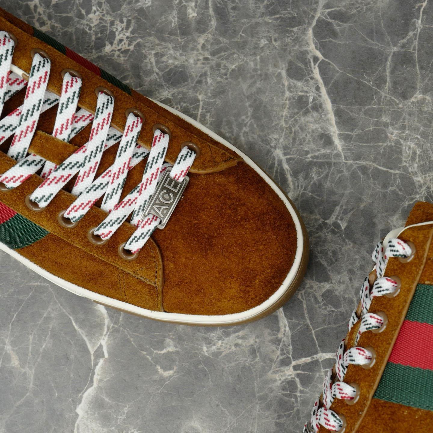 Gucci Ace Sneaker With Web - FashionPlug