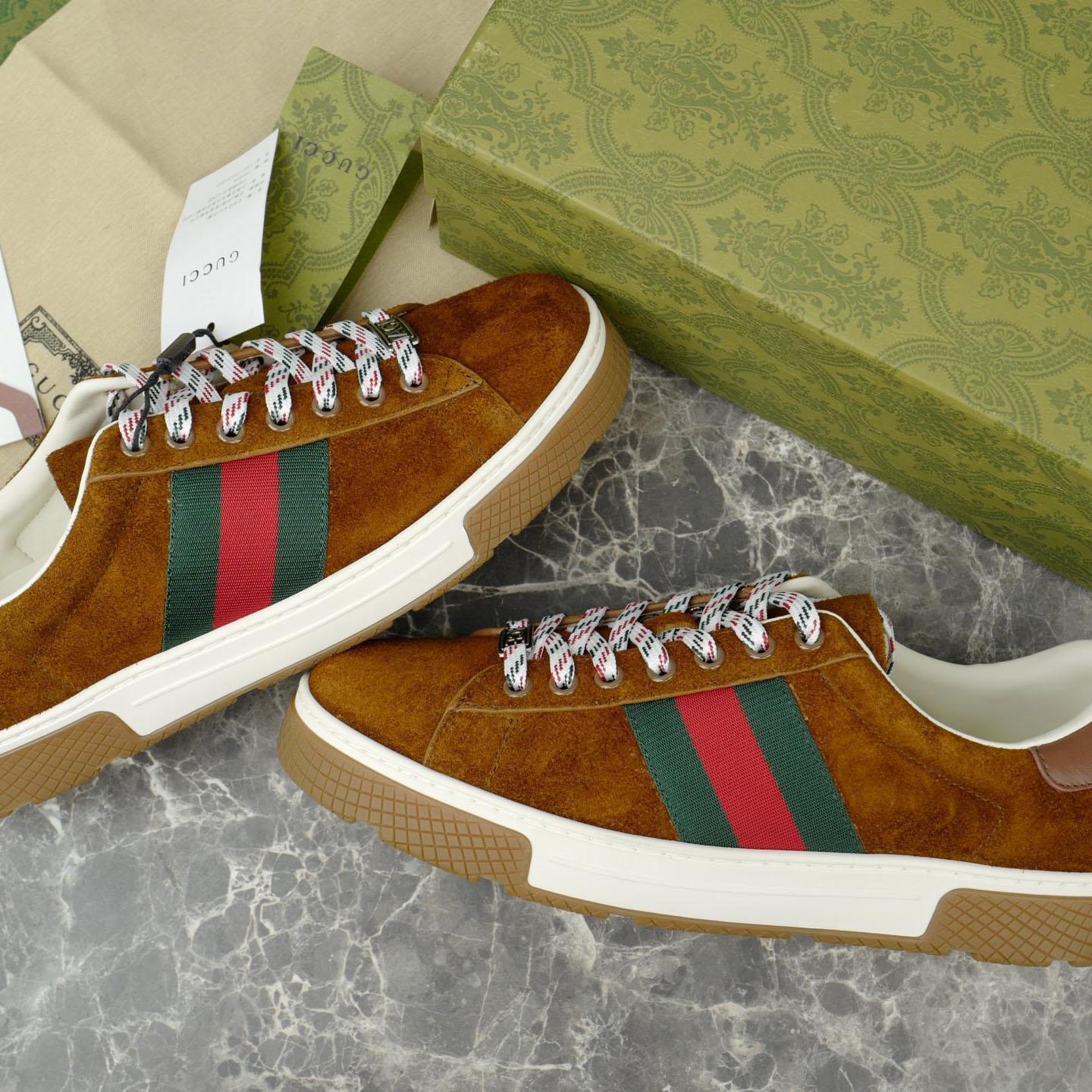 Gucci Ace Sneaker With Web - FashionPlug