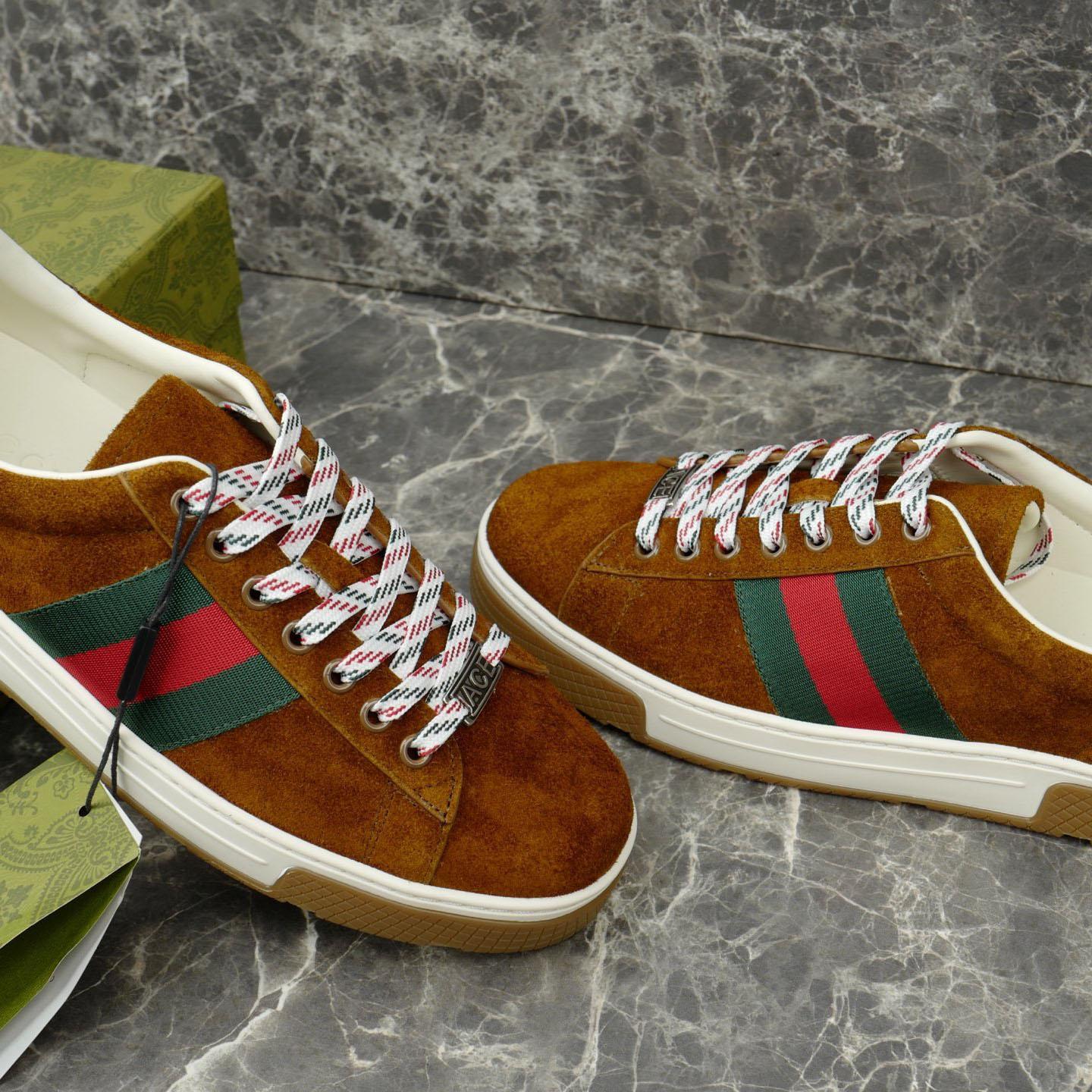 Gucci Ace Sneaker With Web - FashionPlug