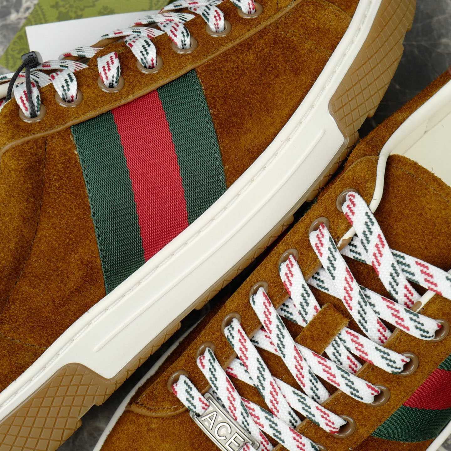 Gucci Ace Sneaker With Web - FashionPlug