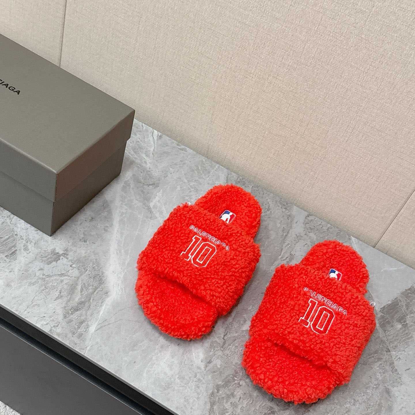 Balenciaga | Nba Collaboration Furry Open Mule - FashionPlug