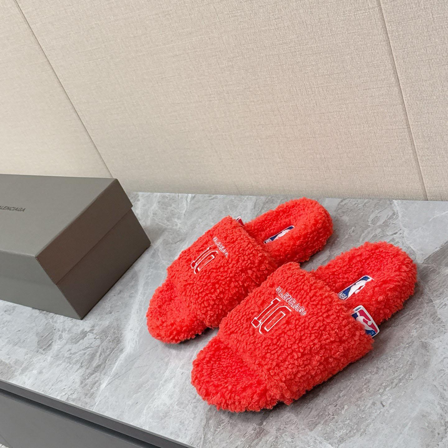 Balenciaga | Nba Collaboration Furry Open Mule - FashionPlug
