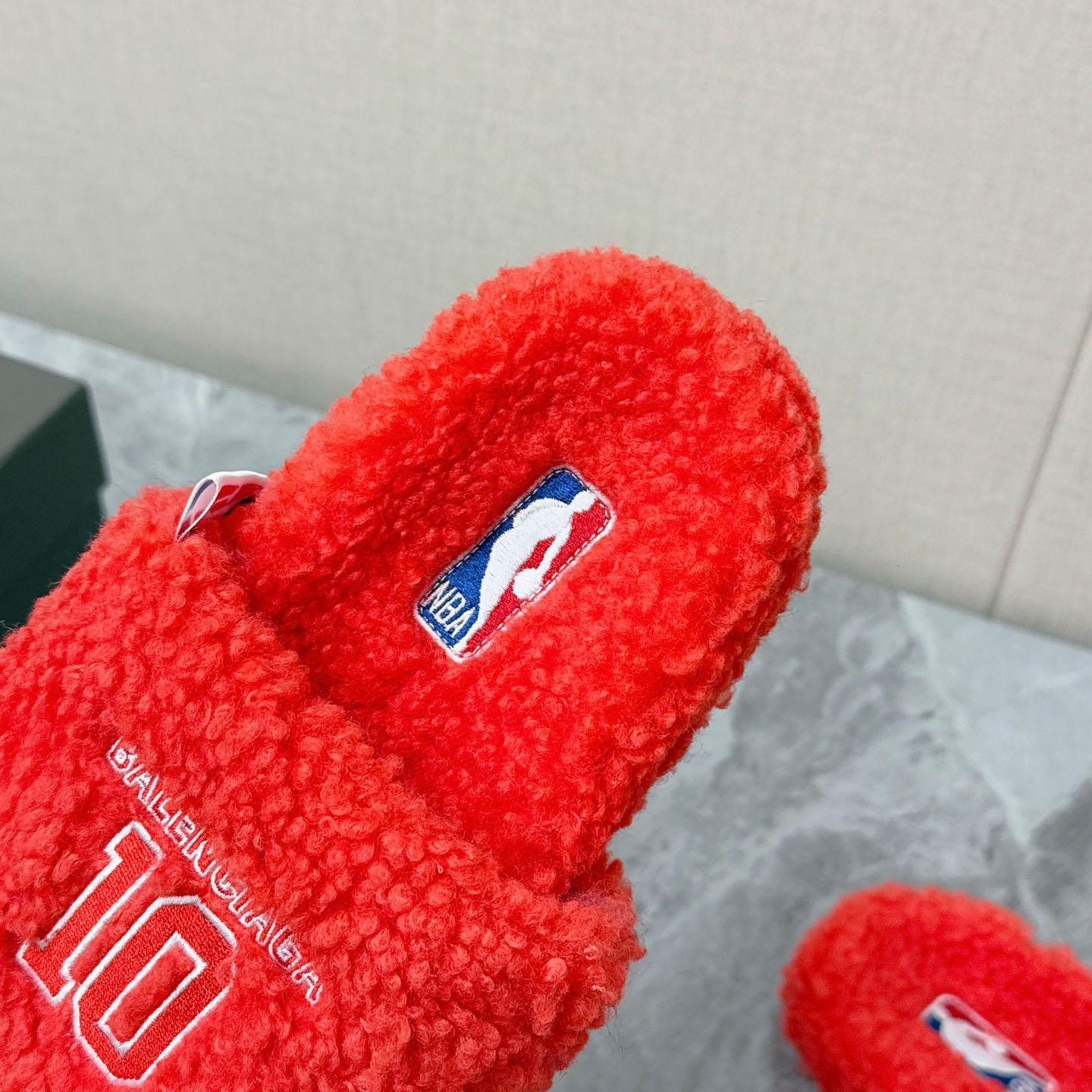 Balenciaga | Nba Collaboration Furry Open Mule - FashionPlug
