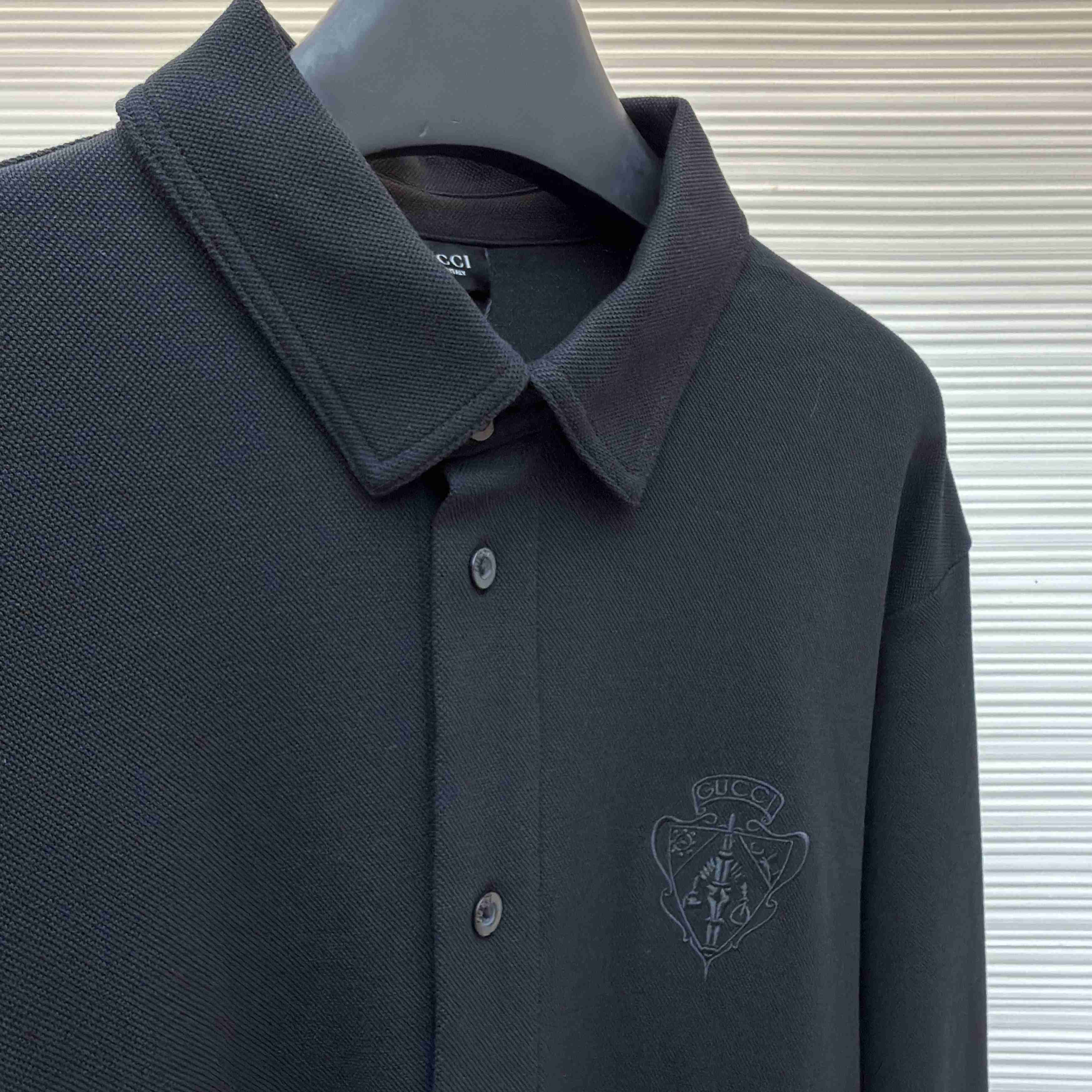 Gucci Cotton Piquet Shirt With Embroidery - FashionPlug