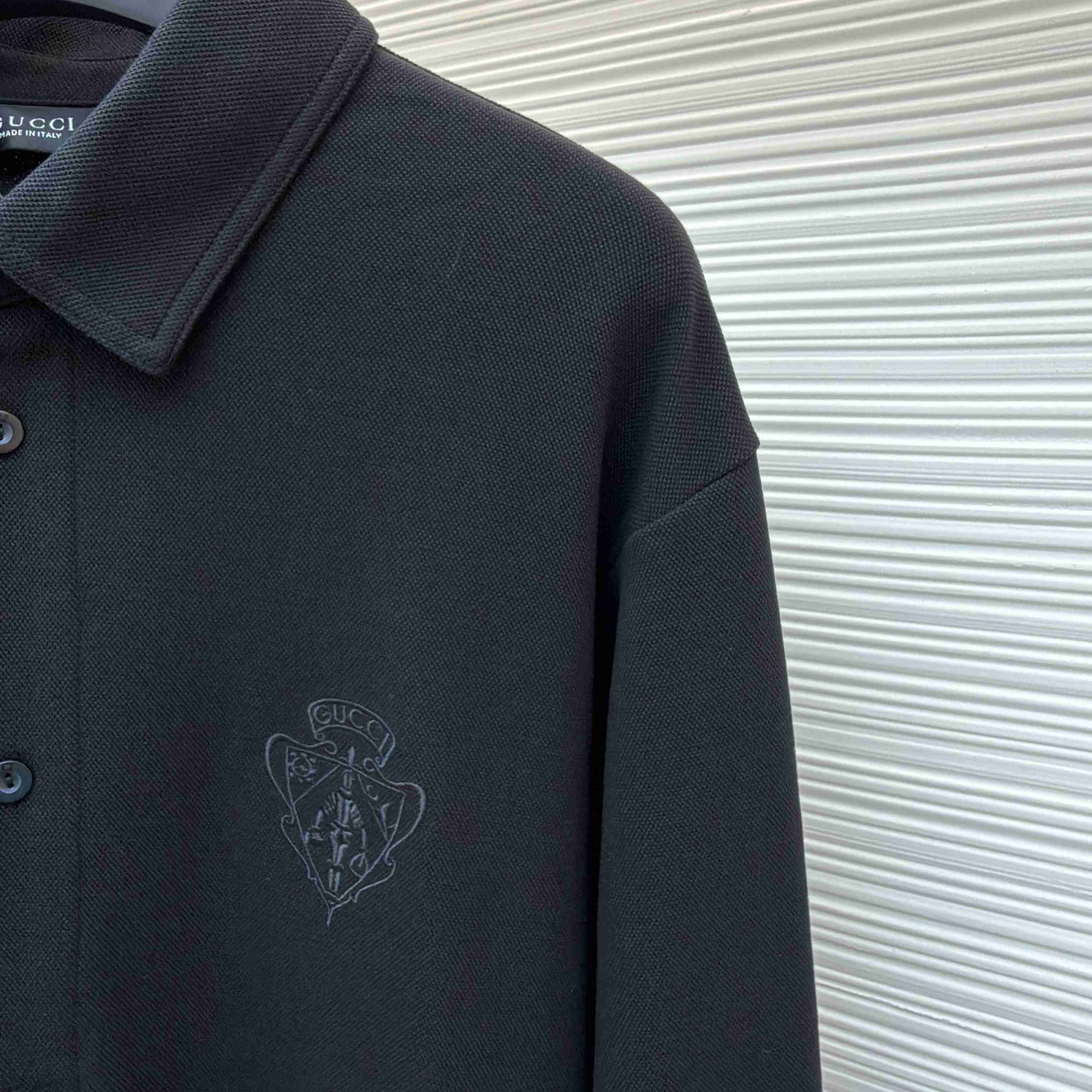 Gucci Cotton Piquet Shirt With Embroidery - FashionPlug