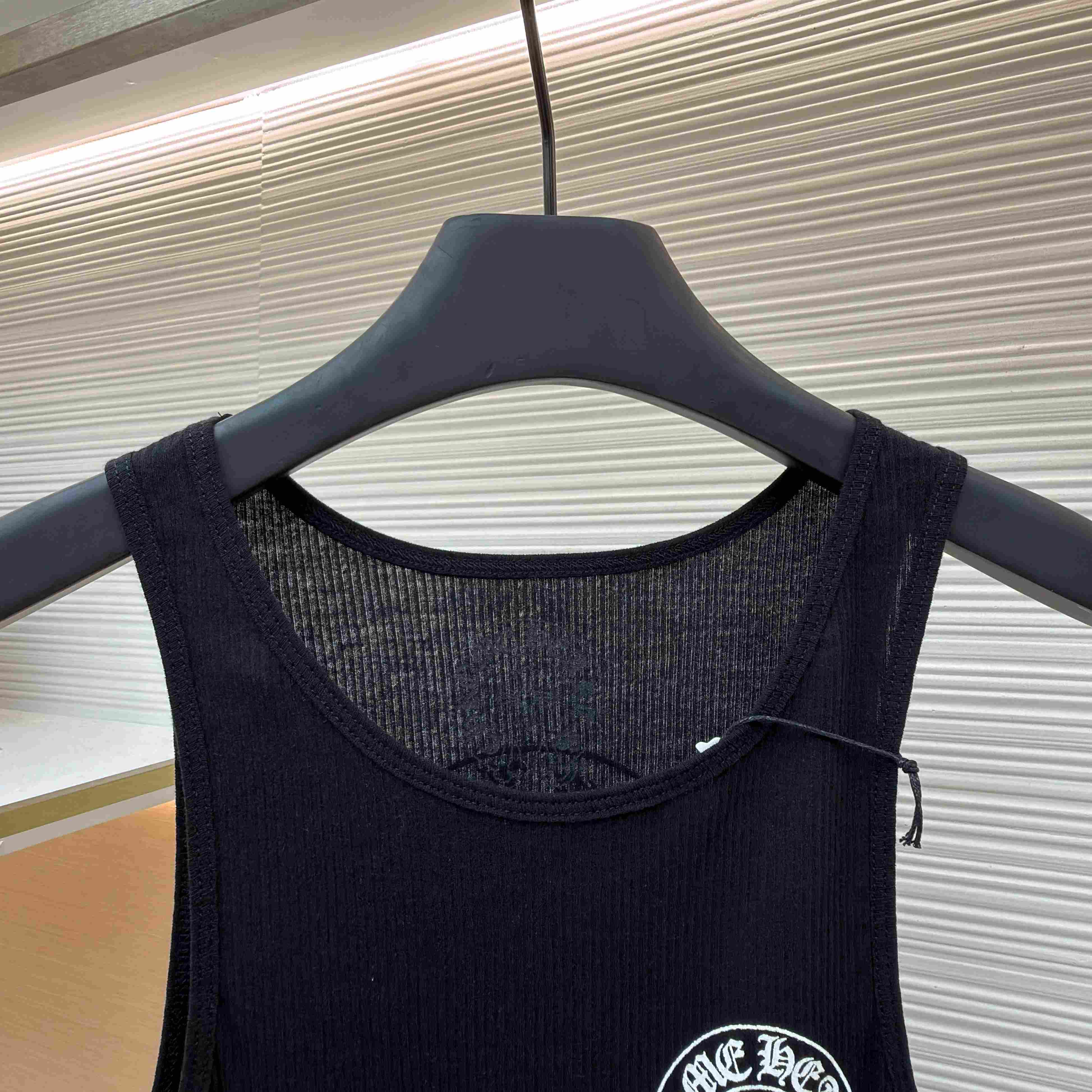 Chrome Hearts Black Horseshoe Logo Tank Top - FashionPlug