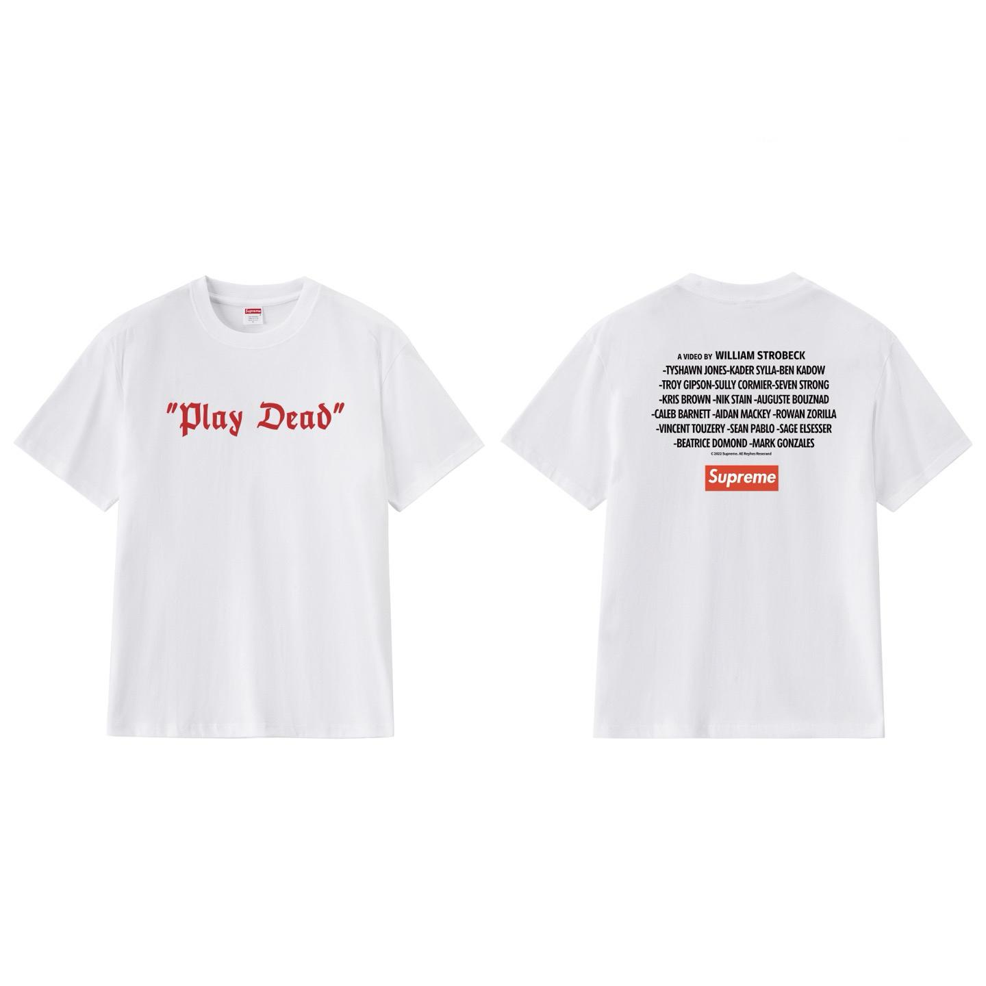 Supreme Play Dead Tee 'White' - FashionPlug