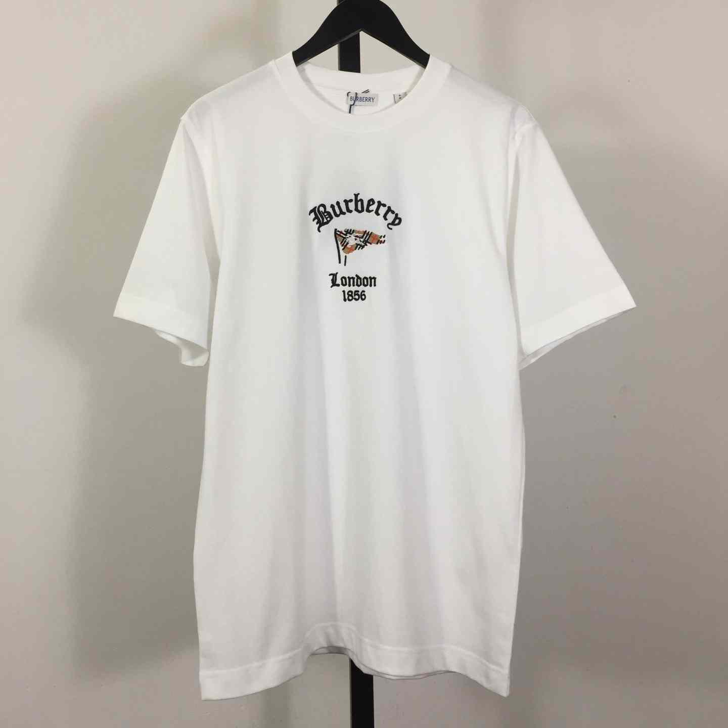 Burberry Check Flag Cotton T-shirt - FashionPlug