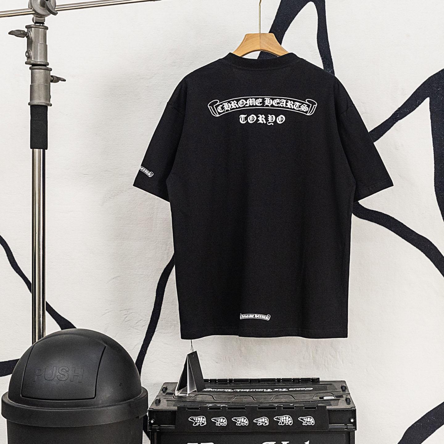 Chrome Hearts Scroll Osaka T-Shirt 'Black' - FashionPlug