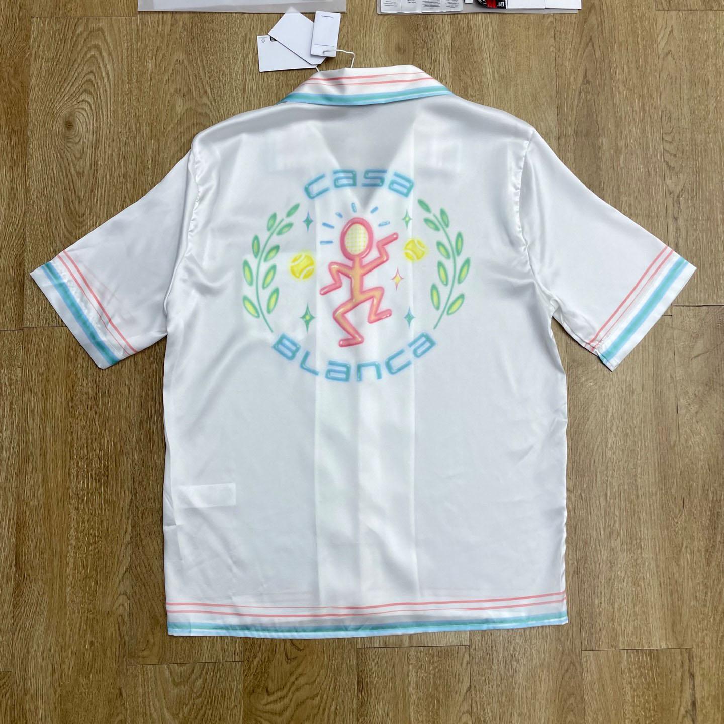 Casablanca Graphic-Print Silk Shirt  CA3576 - FashionPlug