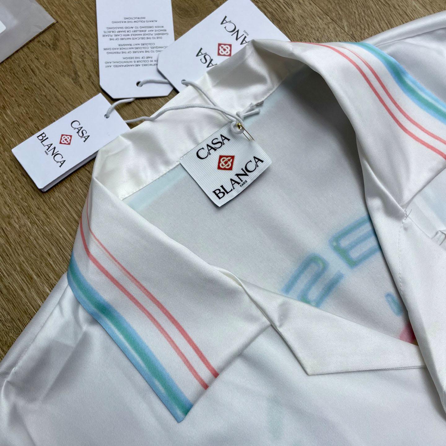 Casablanca Graphic-Print Silk Shirt  CA3576 - FashionPlug