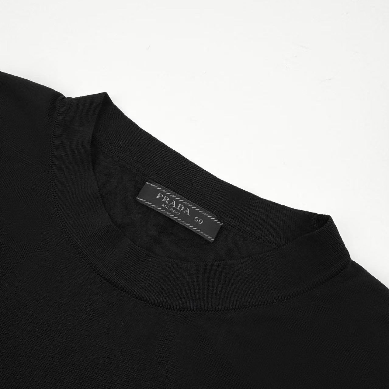 Prada Cotton Crew-Neck Sweater - FashionPlug