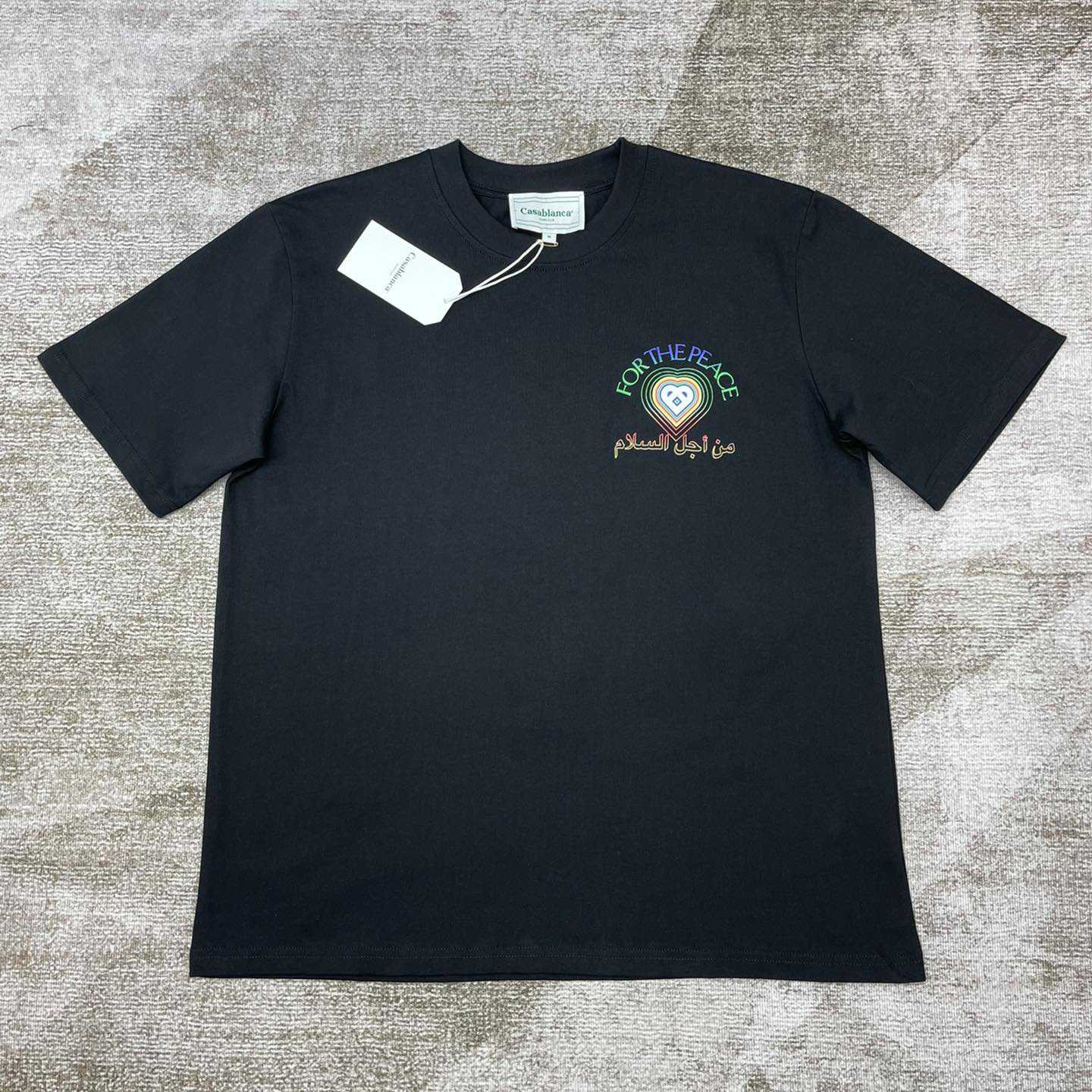 Casablanca For The Peace Gradient Printed T-Shirt 'Black' CA5072 - FashionPlug