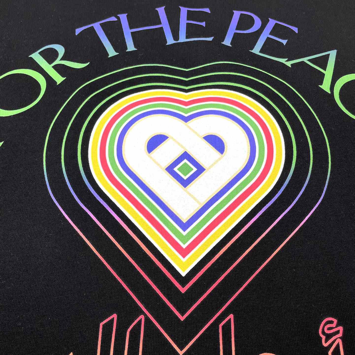 Casablanca For The Peace Gradient Printed T-Shirt 'Black' CA5072 - FashionPlug