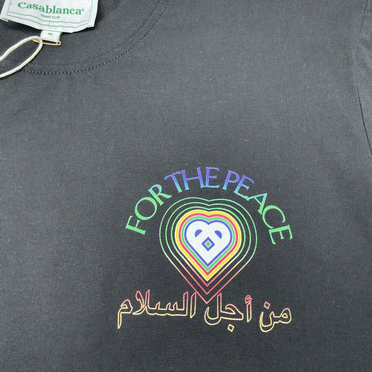 Casablanca For The Peace Gradient Printed T-Shirt 'Black' CA5072 - FashionPlug