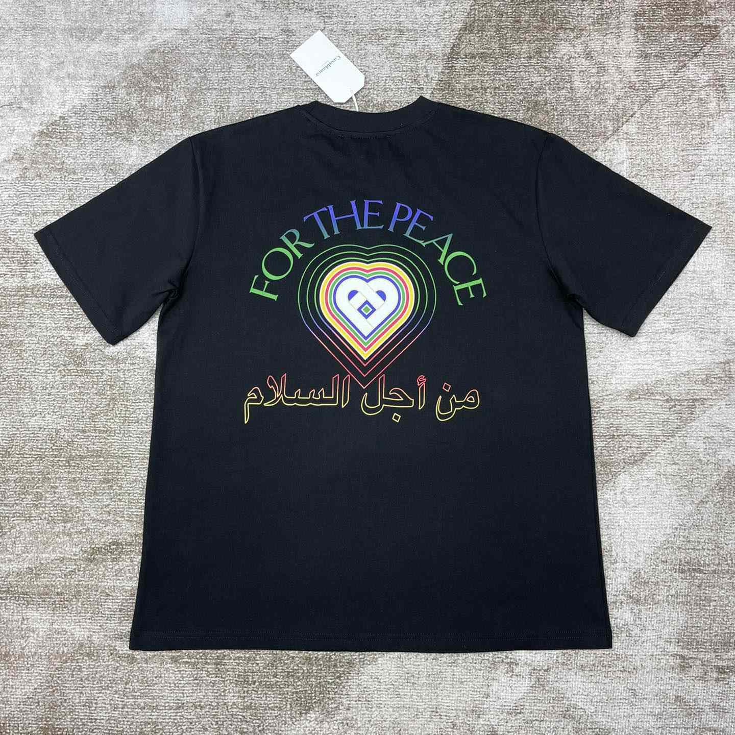 Casablanca For The Peace Gradient Printed T-Shirt 'Black' CA5072 - FashionPlug