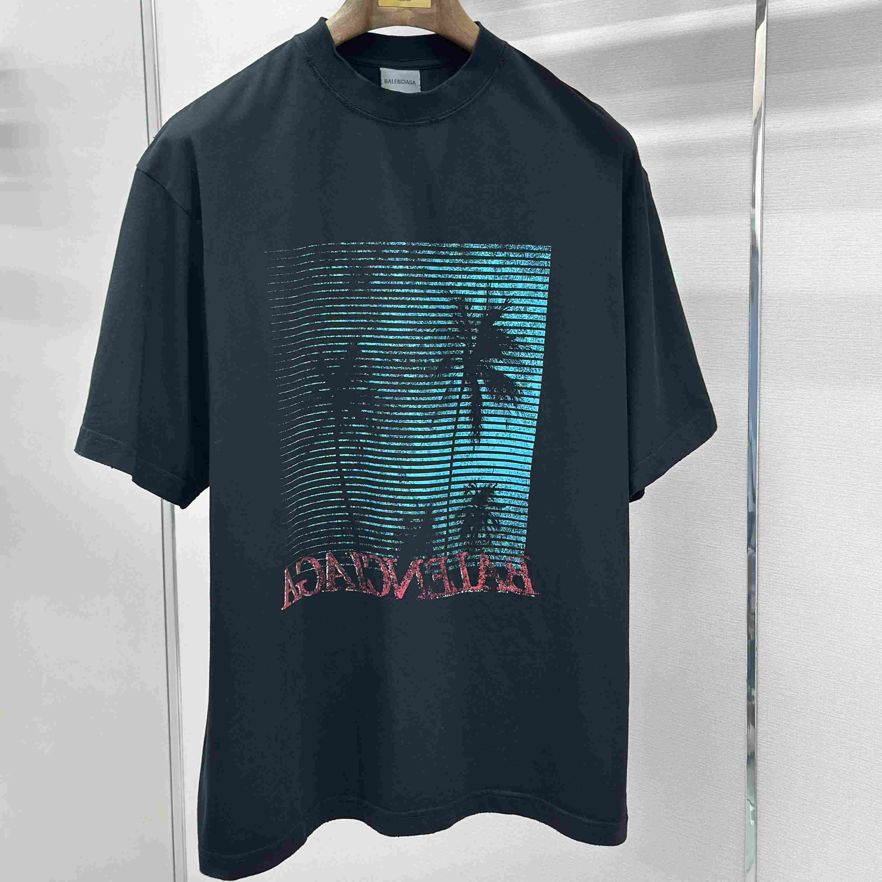 Balenciaga Printed Cotton-Jersey T-Shirt - FashionPlug