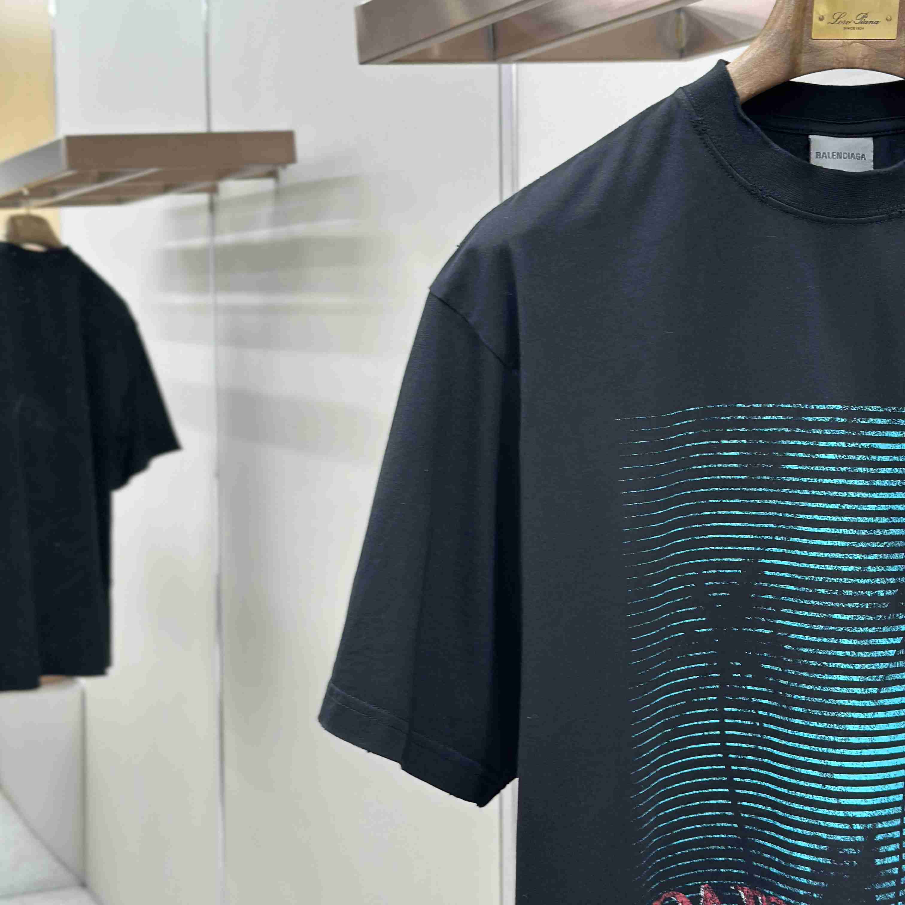 Balenciaga Printed Cotton-Jersey T-Shirt - FashionPlug