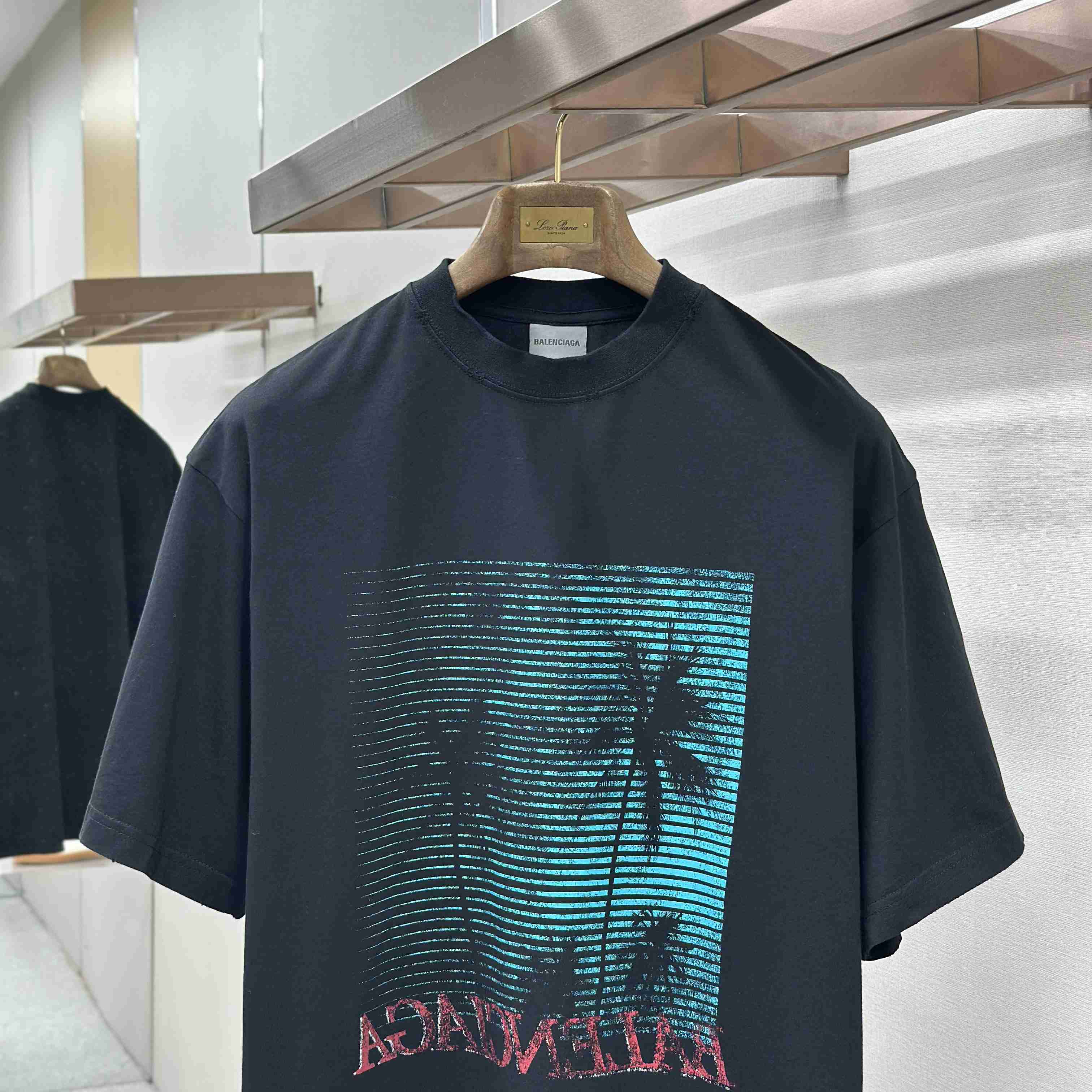 Balenciaga Printed Cotton-Jersey T-Shirt - FashionPlug