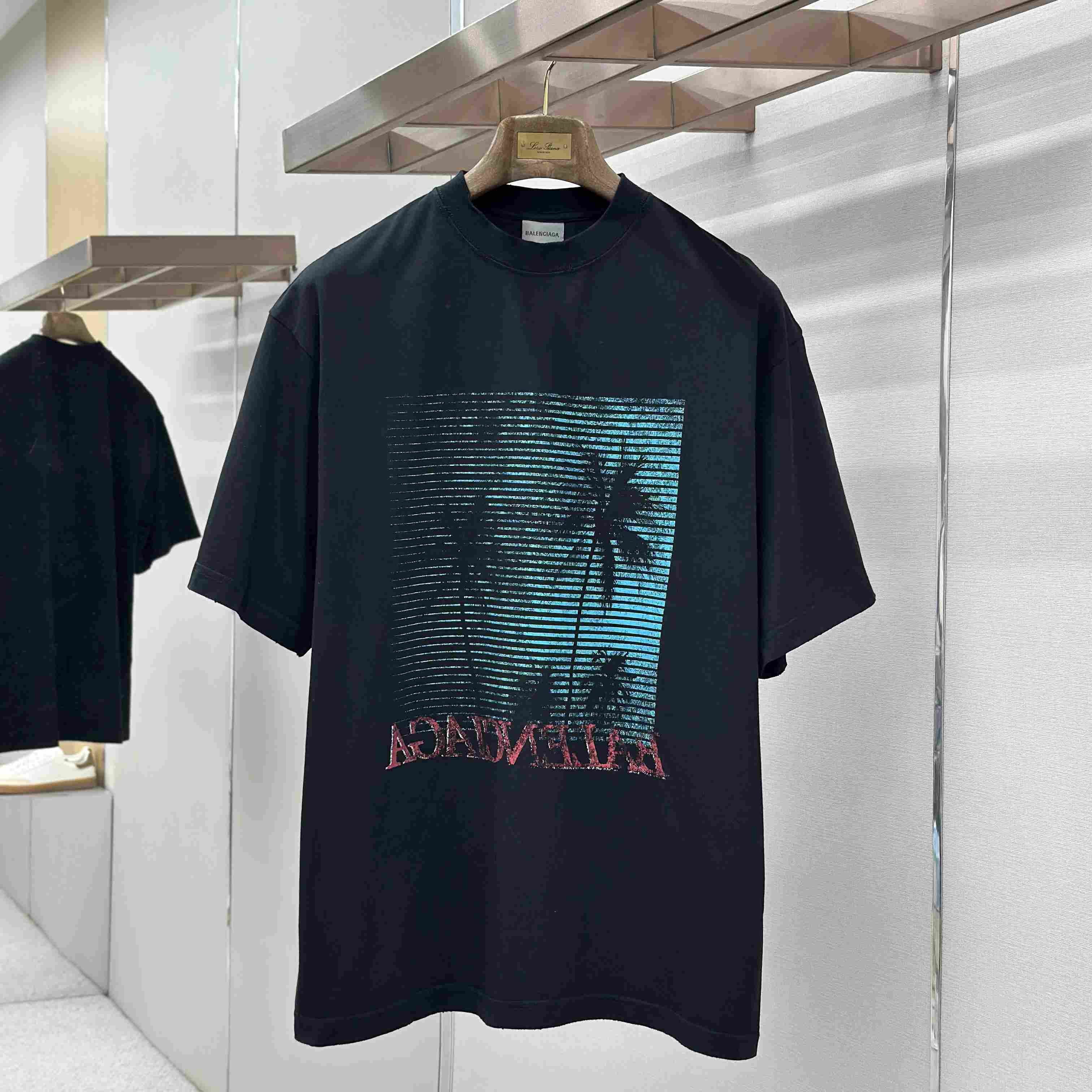 Balenciaga Printed Cotton-Jersey T-Shirt - FashionPlug
