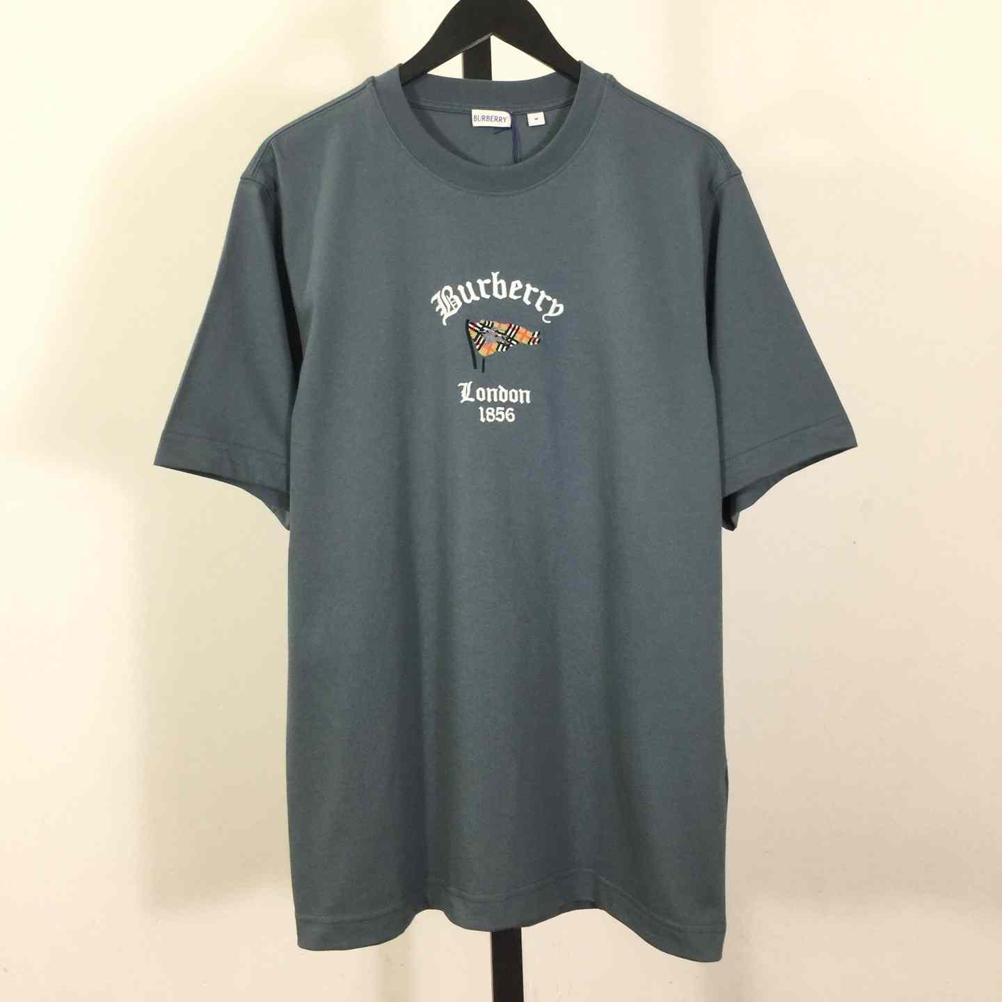 Burberry Check Flag Cotton T-shirt - FashionPlug