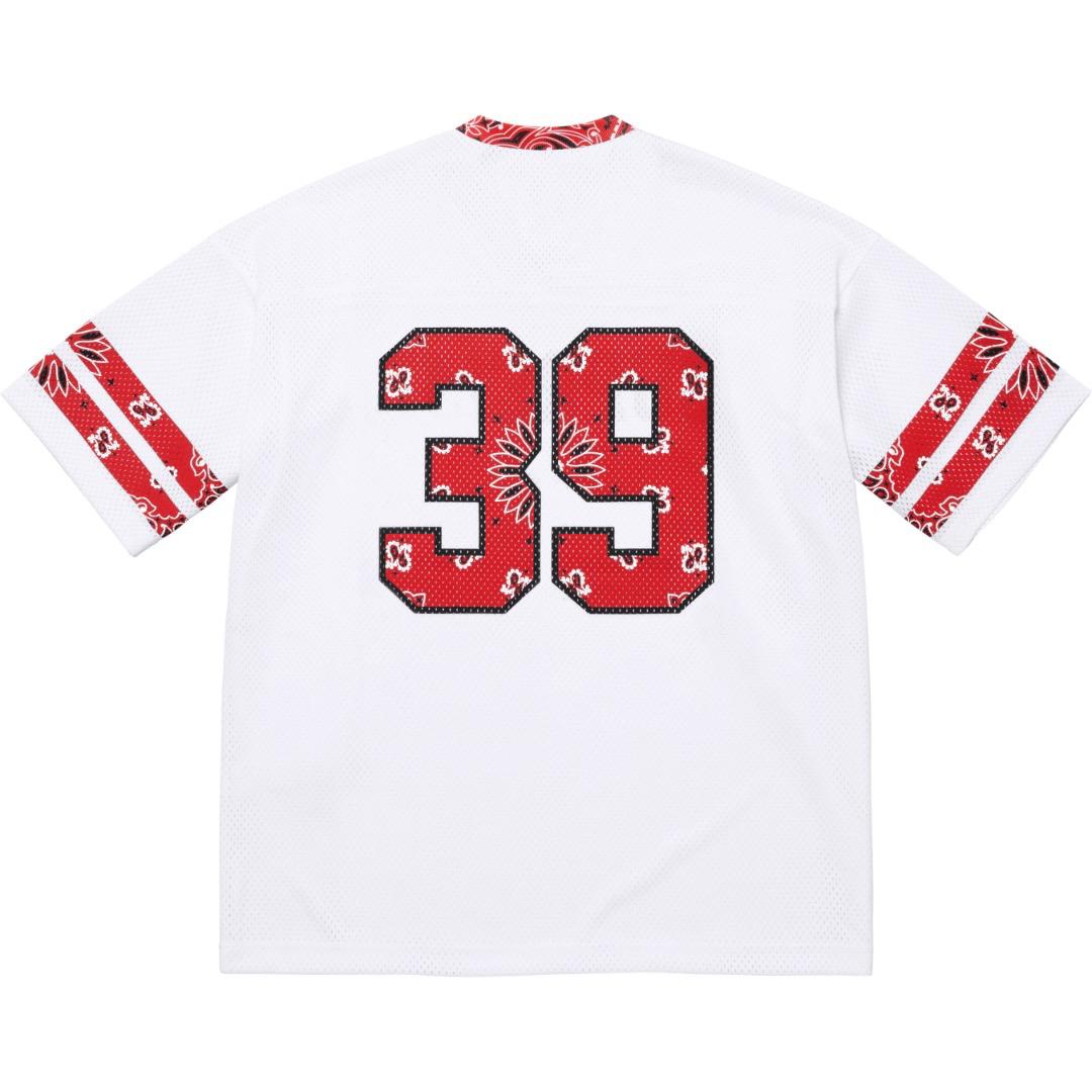 Supreme Bandana Football Jersey 'White' - FashionPlug