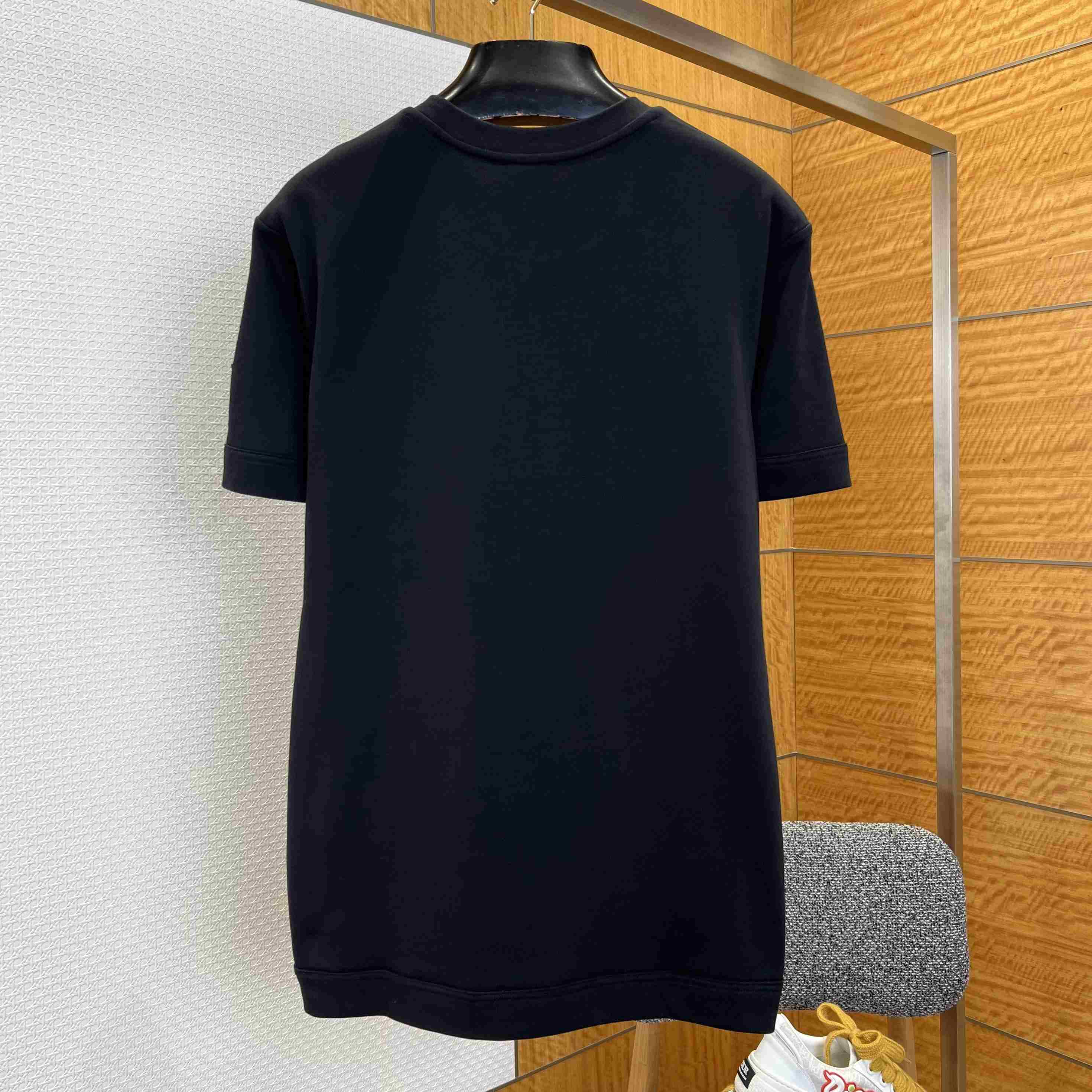 Moncler Leather-Trimmed Cotton T-Shirt - FashionPlug