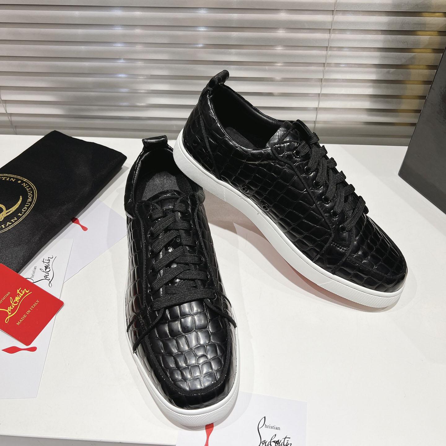 Christian Louboutin Rantulow Orlato Croc-Effect Low-Top Sneakers - FashionPlug