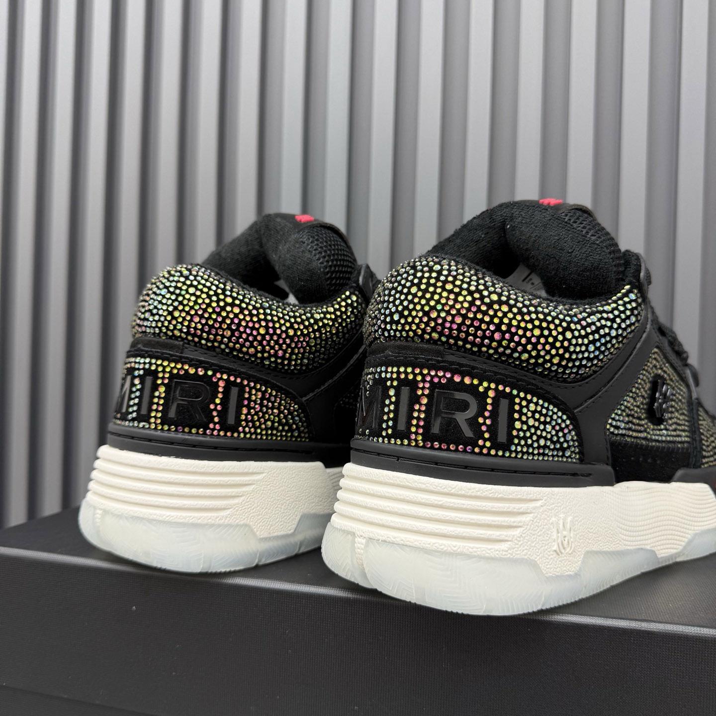 Amiri Black Crystal MA-1 Sneakers - FashionPlug
