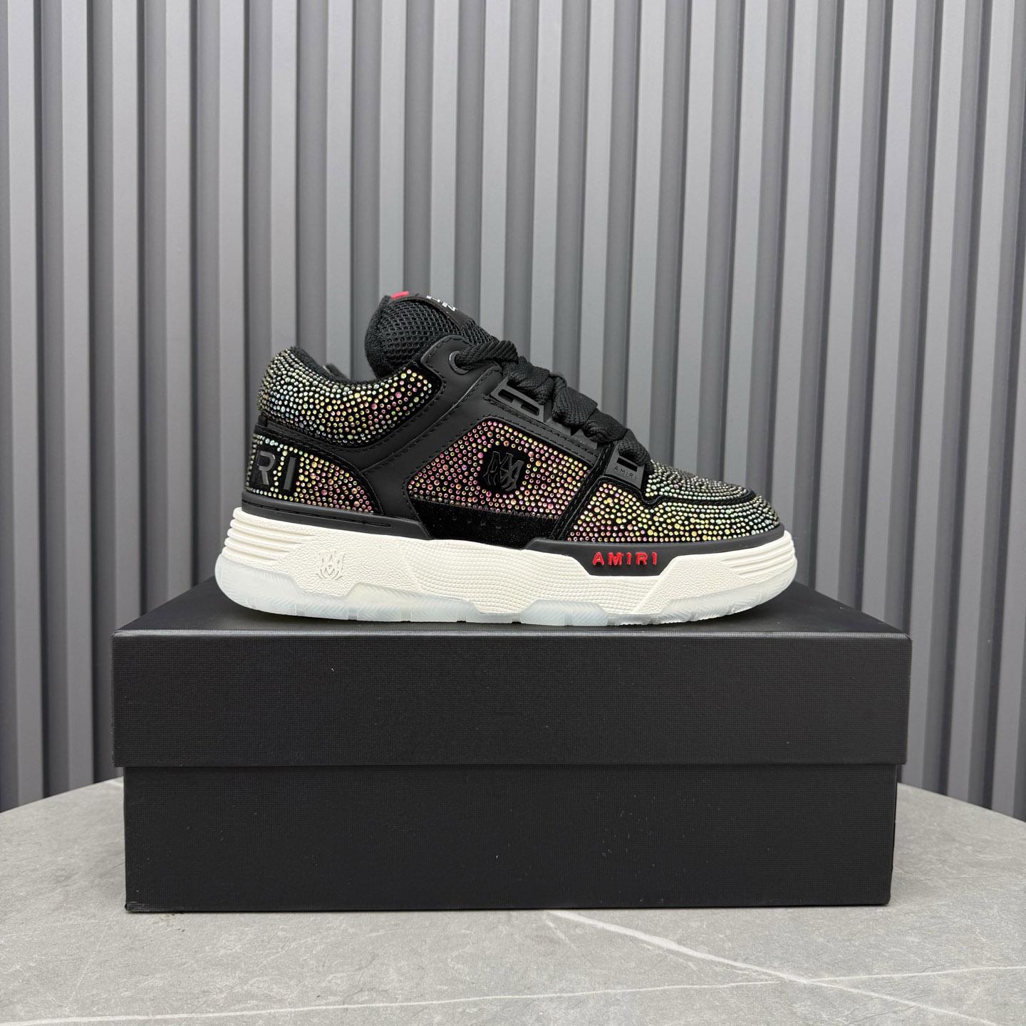 Amiri Black Crystal MA-1 Sneakers - FashionPlug
