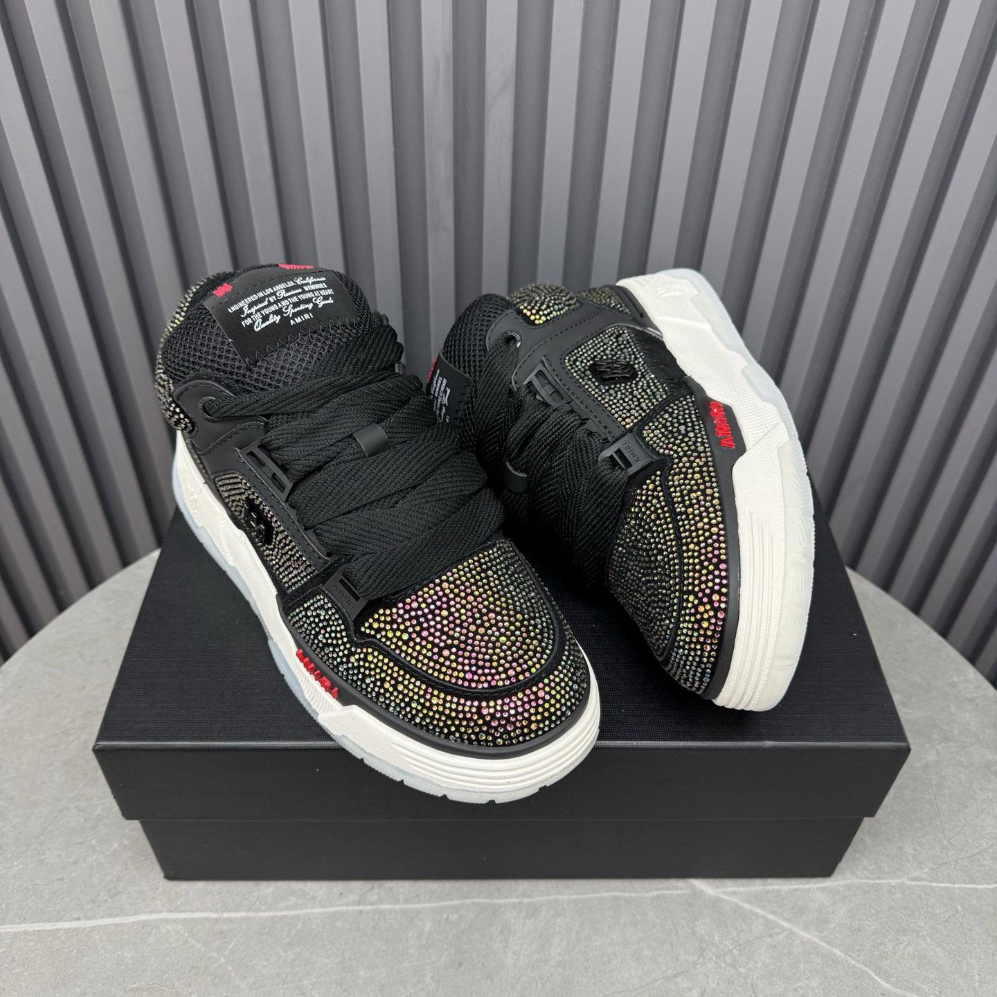 Amiri Black Crystal MA-1 Sneakers - FashionPlug